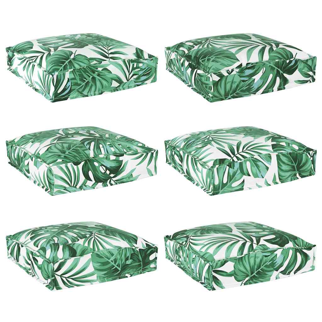 Padi 6 tk Oxfordi kangas Lehe muster 40 x 40 x 8 cm