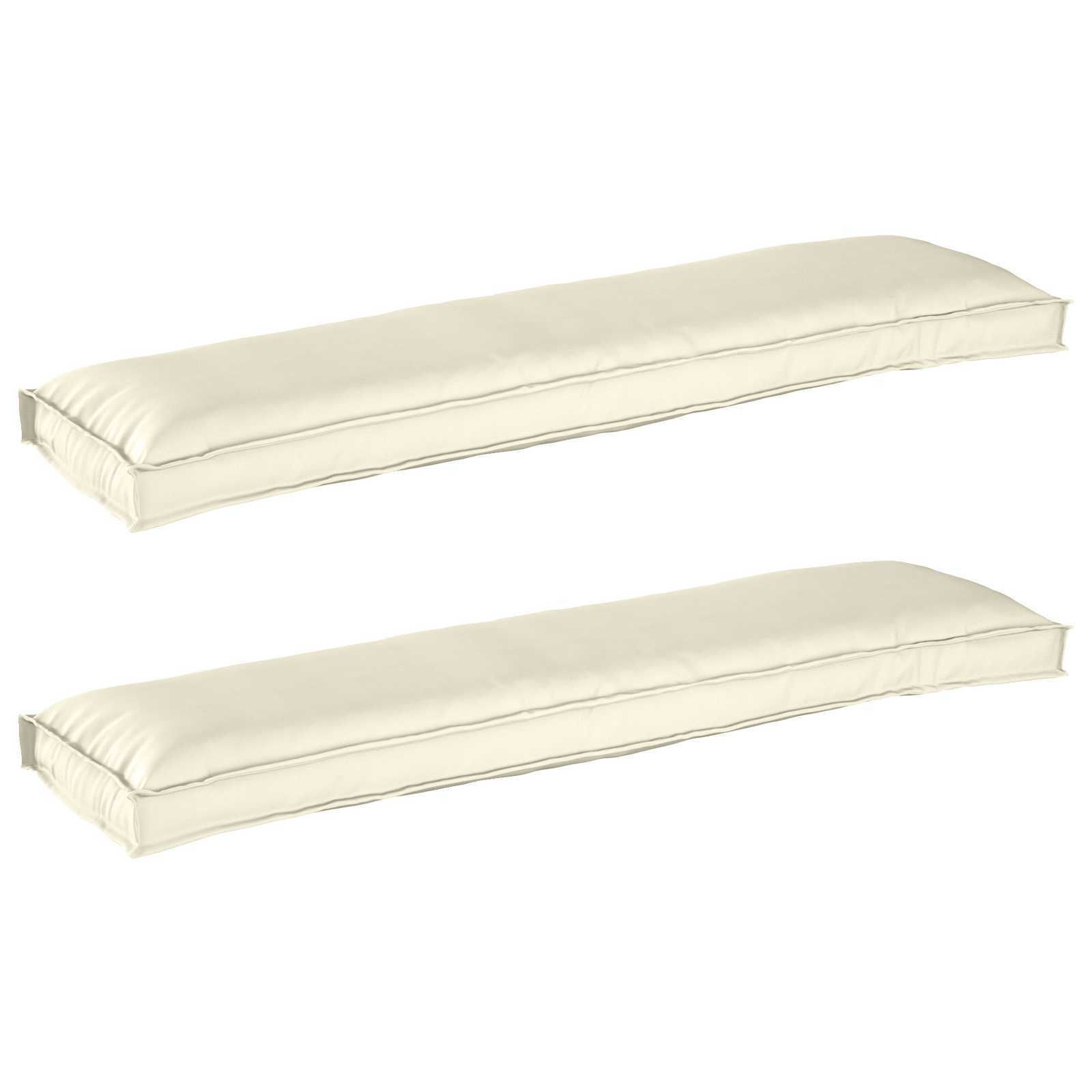 Pallet padjakomplekt 2 tk Oxfordi kangas cream 150 x 40 x 8 cm
