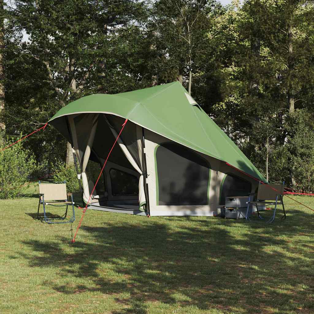 Tipi telk katusega õhuavaga Roheline 508 x 470 x 300 cm taft