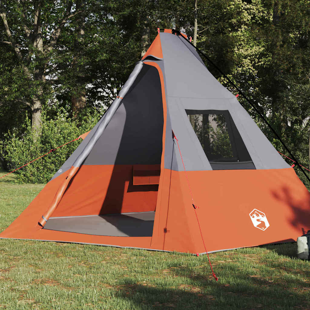 Tipi telk 6-kohaline Veekindel Hall ja oranž taft