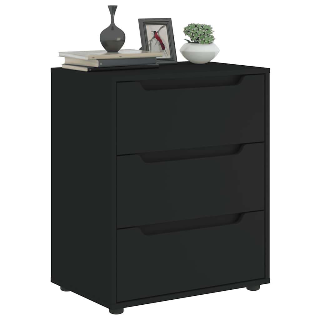Puhvetkapp "VISNES" Must 60x40x73 cm Engineered Wood