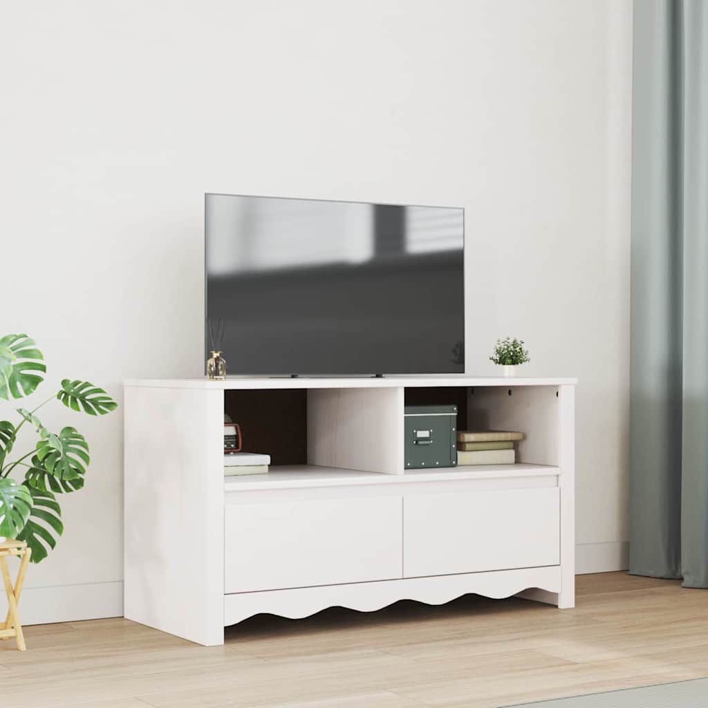 Telerikapp sahtliga Drammen Valge 99 x 43 x 55 cm Männipuit
