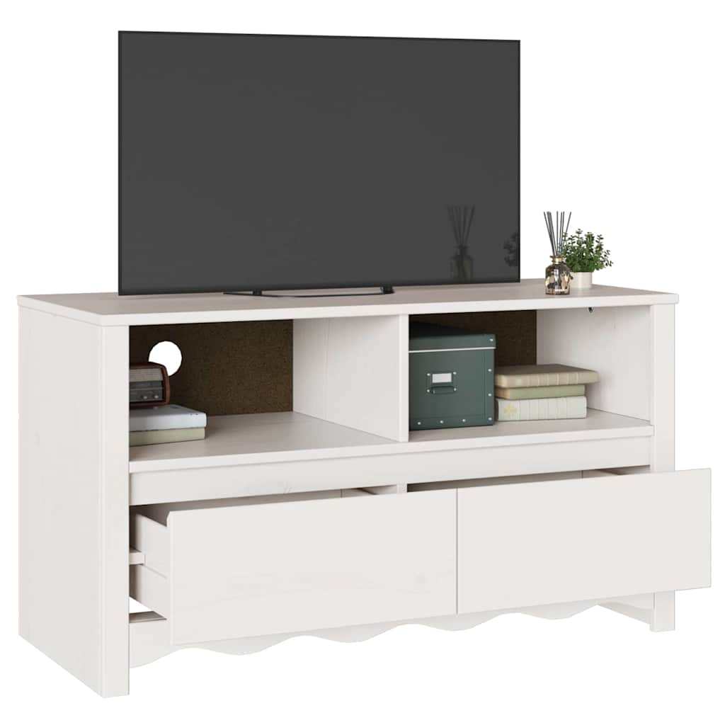 Telerikapp sahtliga Drammen Valge 99 x 43 x 55 cm Männipuit