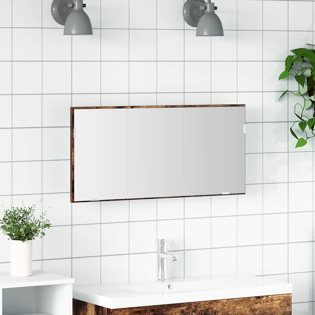 Peegel Pruun 80 x 37 cm Klaas ja tehnoloogiline puit