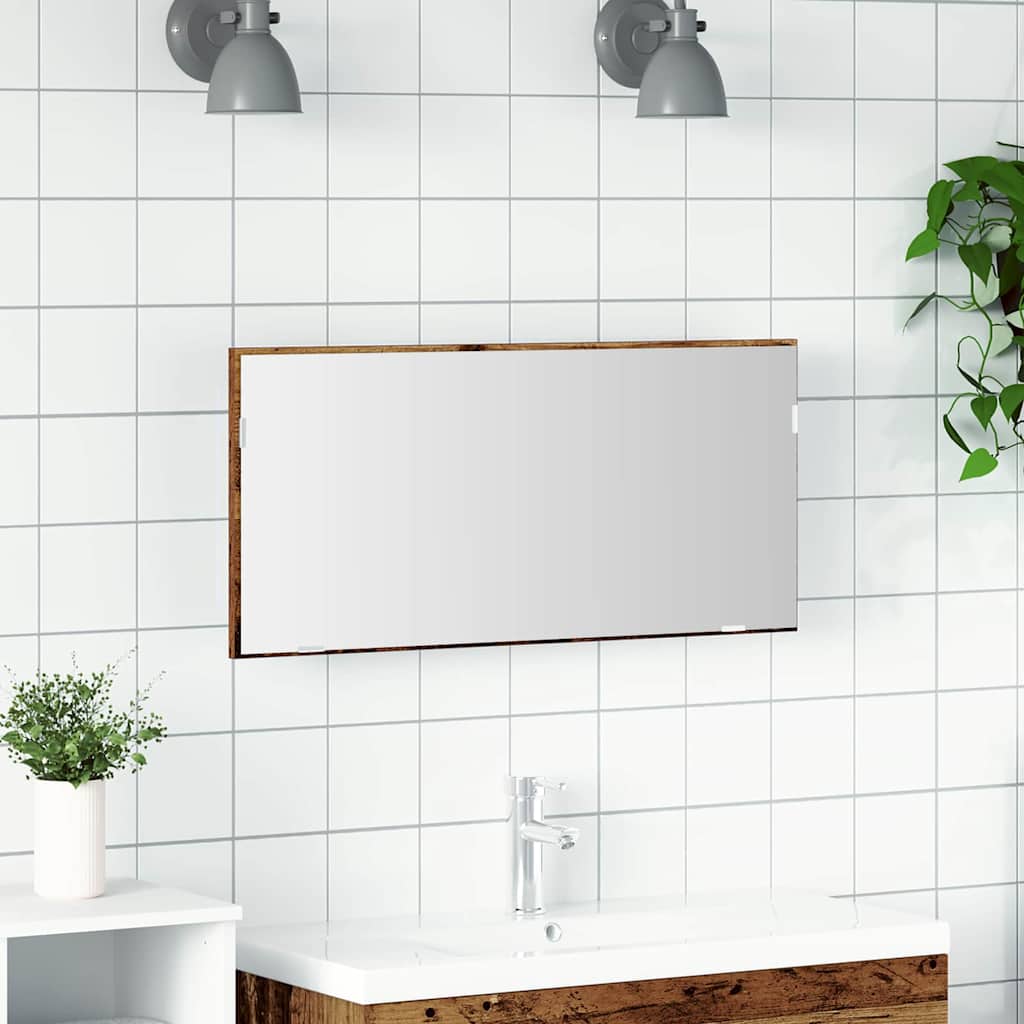 Peegel Vana puit 80 x 37 cm Klaas ja tehnoloogiline puit
