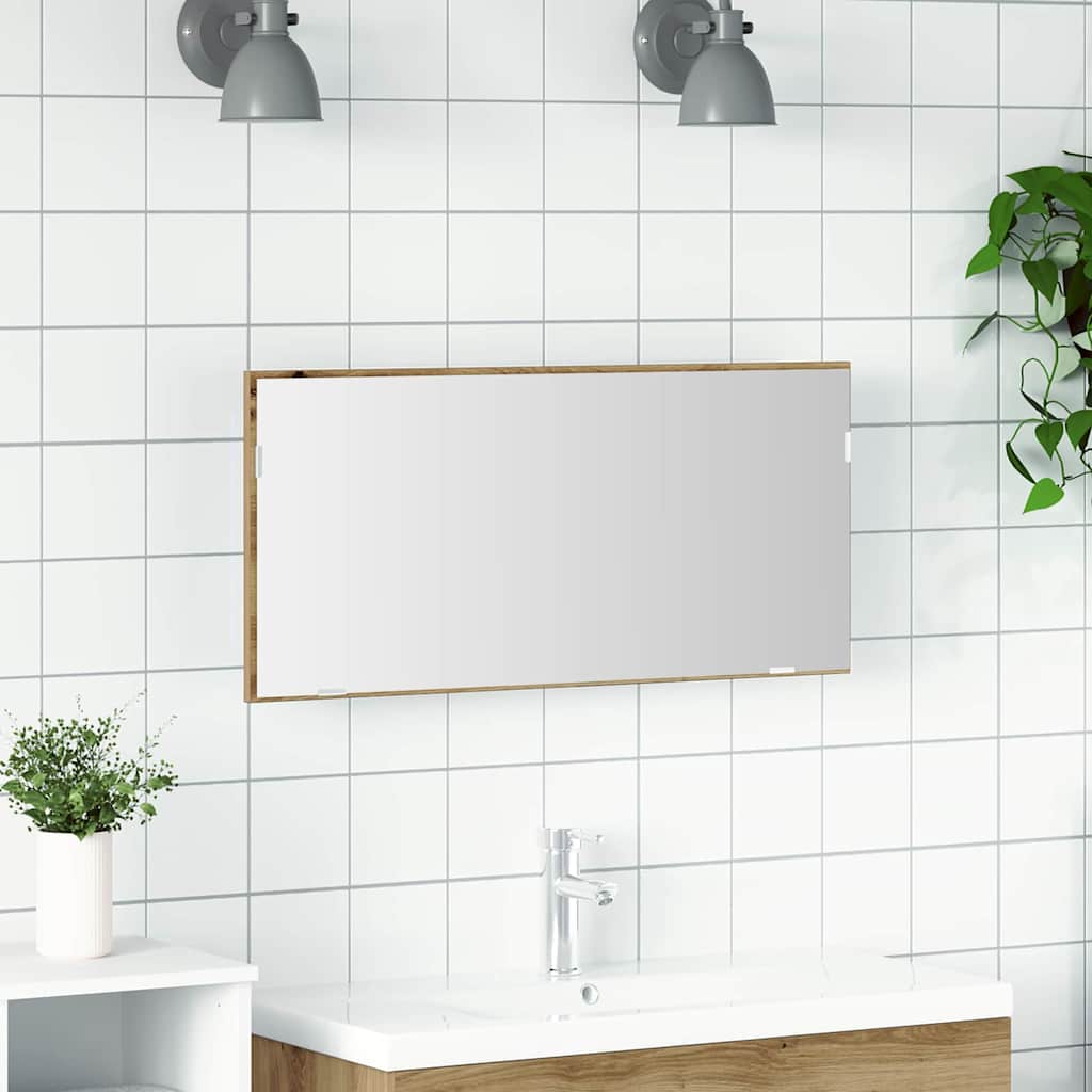 Peegel käsitöötamm 80 x 37 cm Klaas ja tehnoloogiline puit