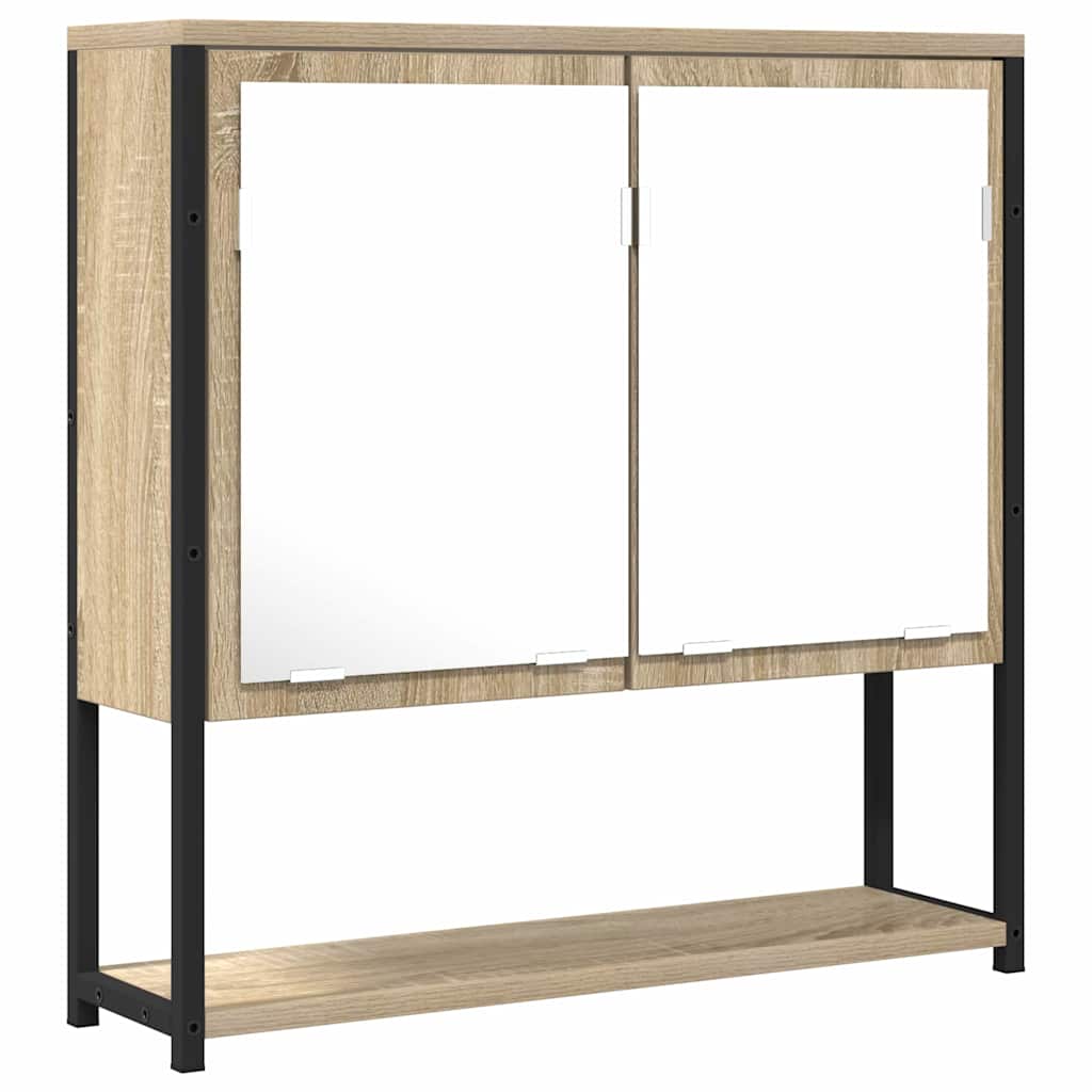 Vannitoa peegel riiuliga ladustamisega Beež 60 x 16 x 60 cm