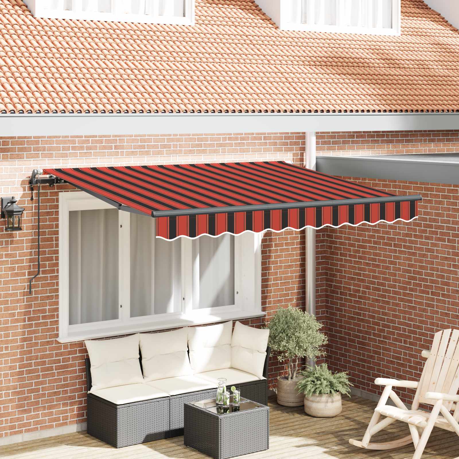 Kokkuvolditav varikatus Oranž 250 x 200 cm kangas