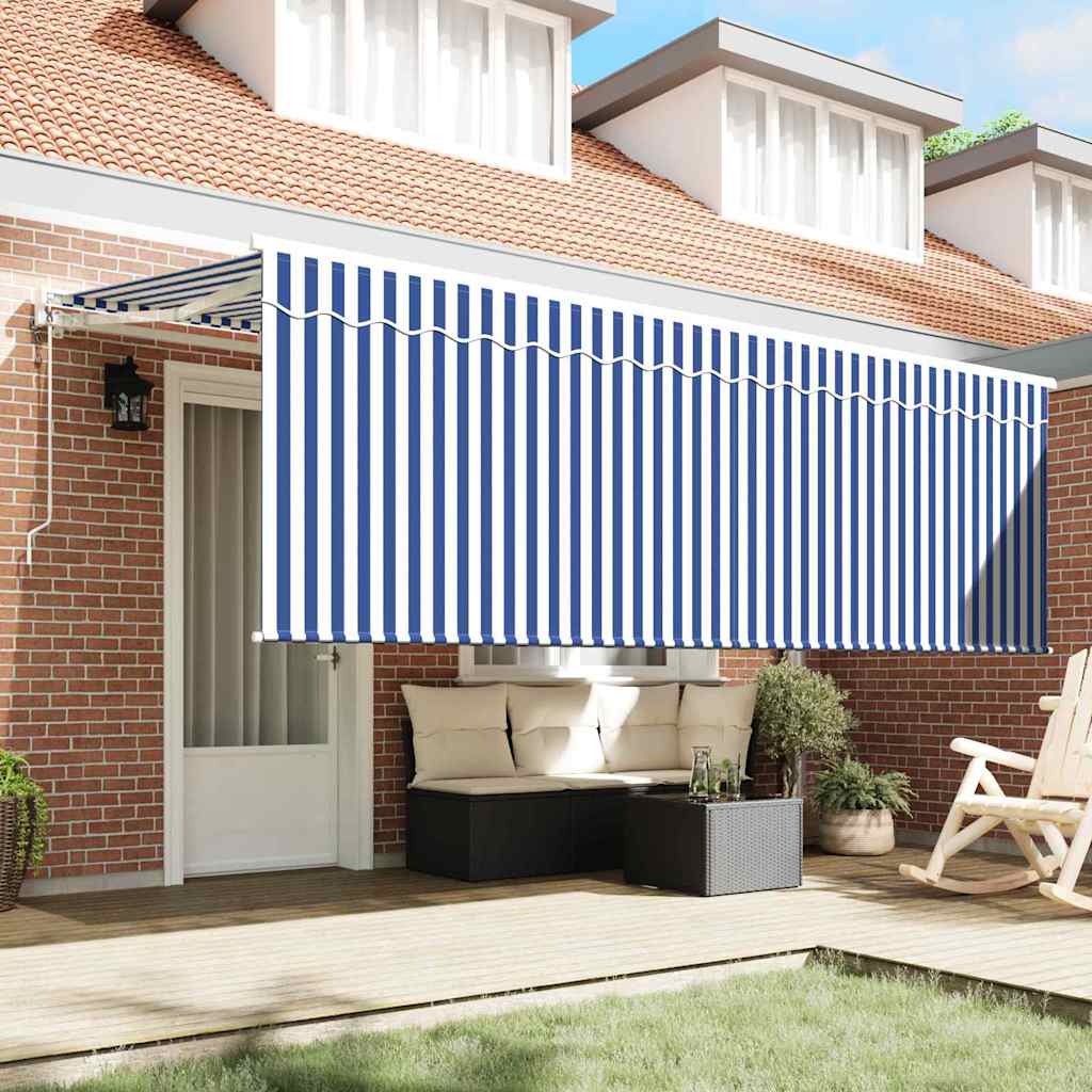 Kokkuvolditav varikatus Sinine 350 x 200 cm kangas