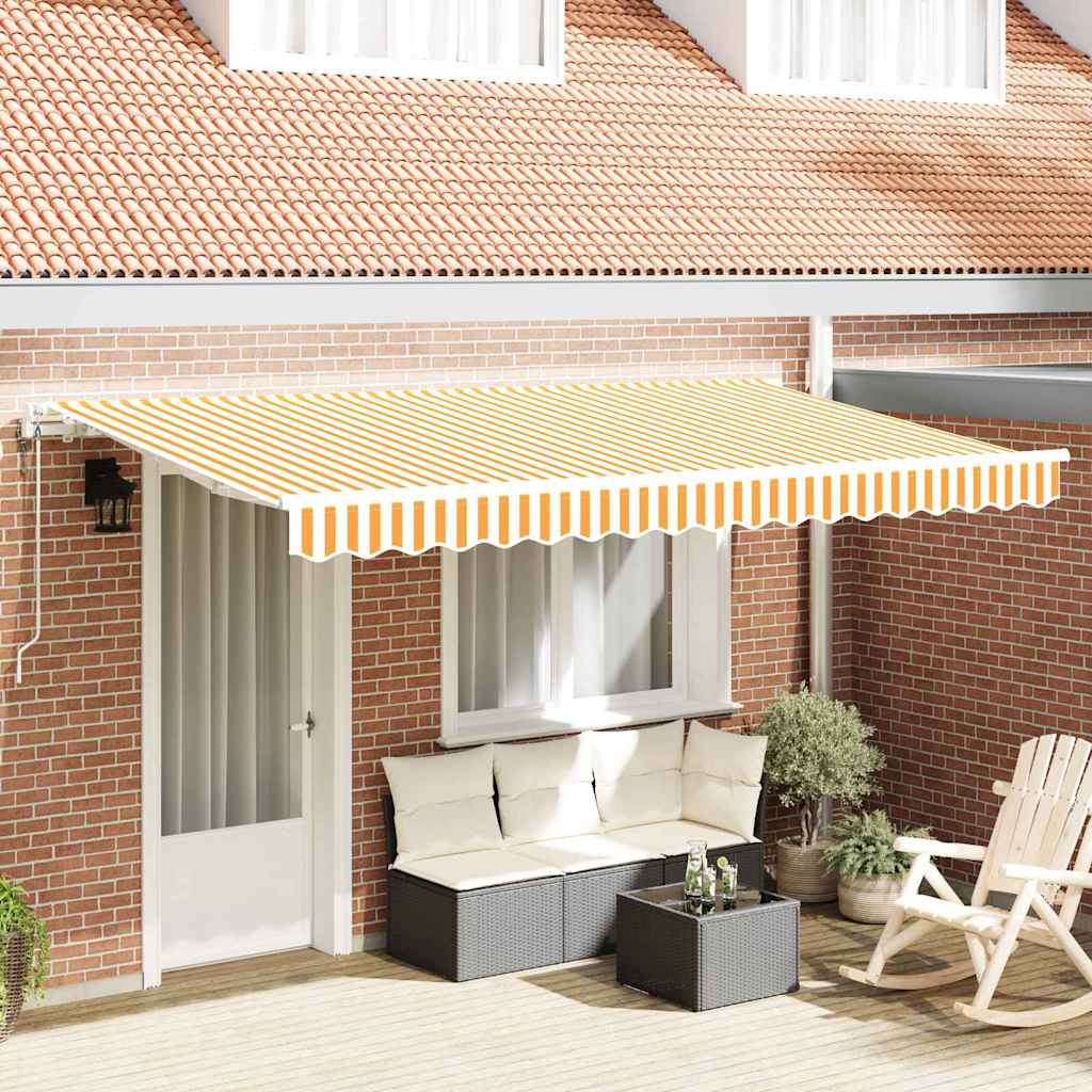 Kokkuvolditav varikatus Kollane 350 x 200 cm kangas