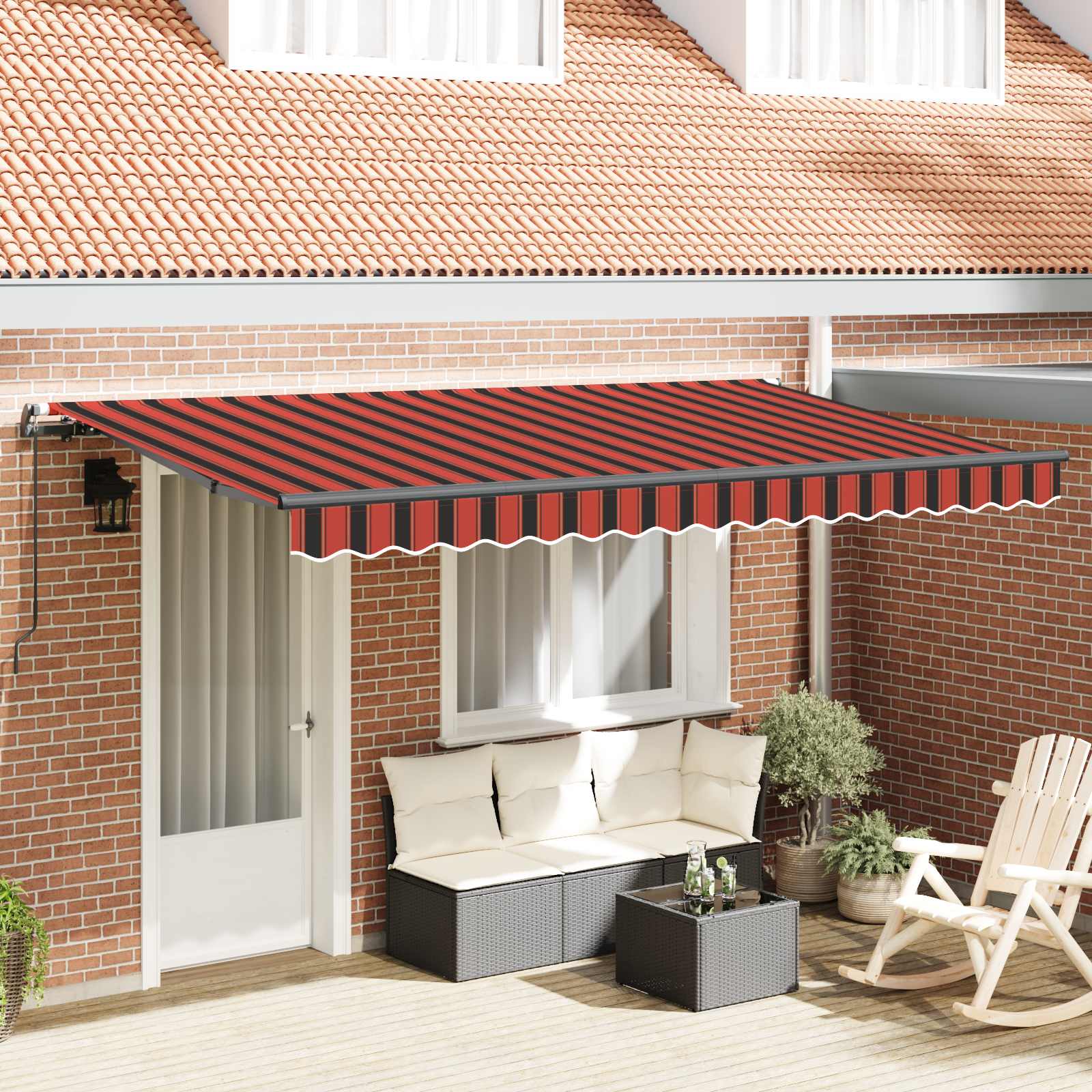 Kokkuvolditav varikatus Oranž 350 x 200 cm kangas