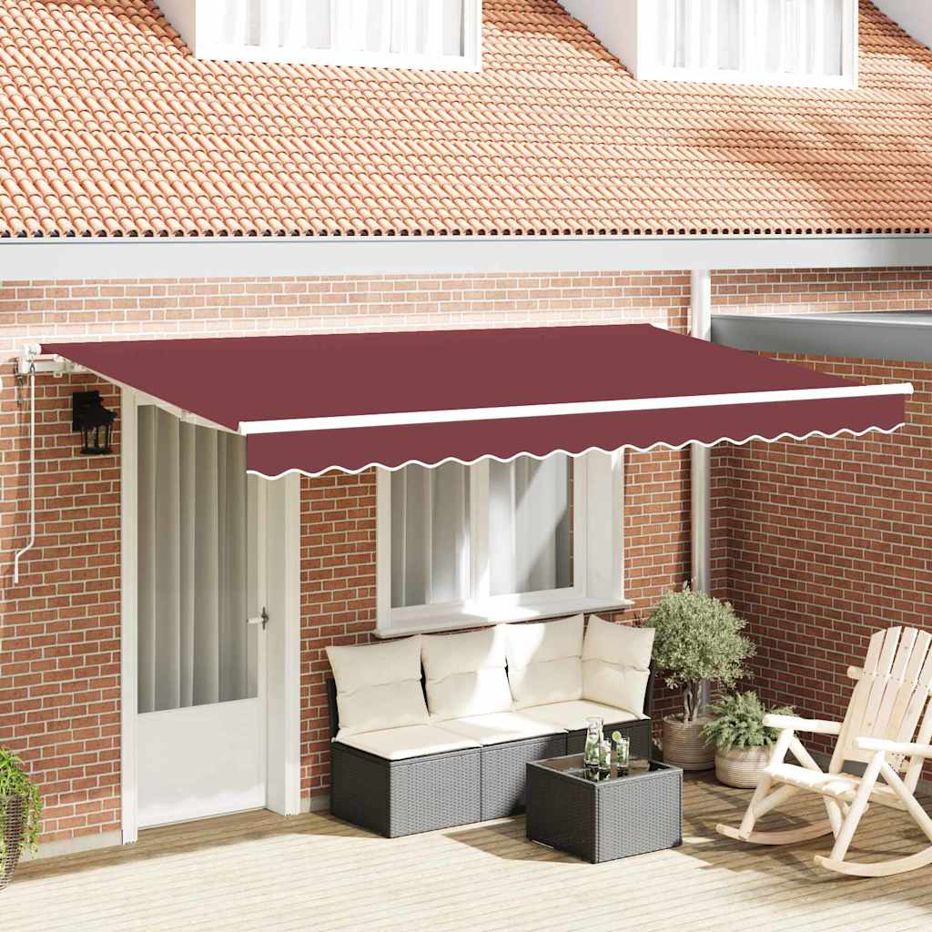 Kokkuvolditav varikatus Veinipunane 350 x 200 cm kangas