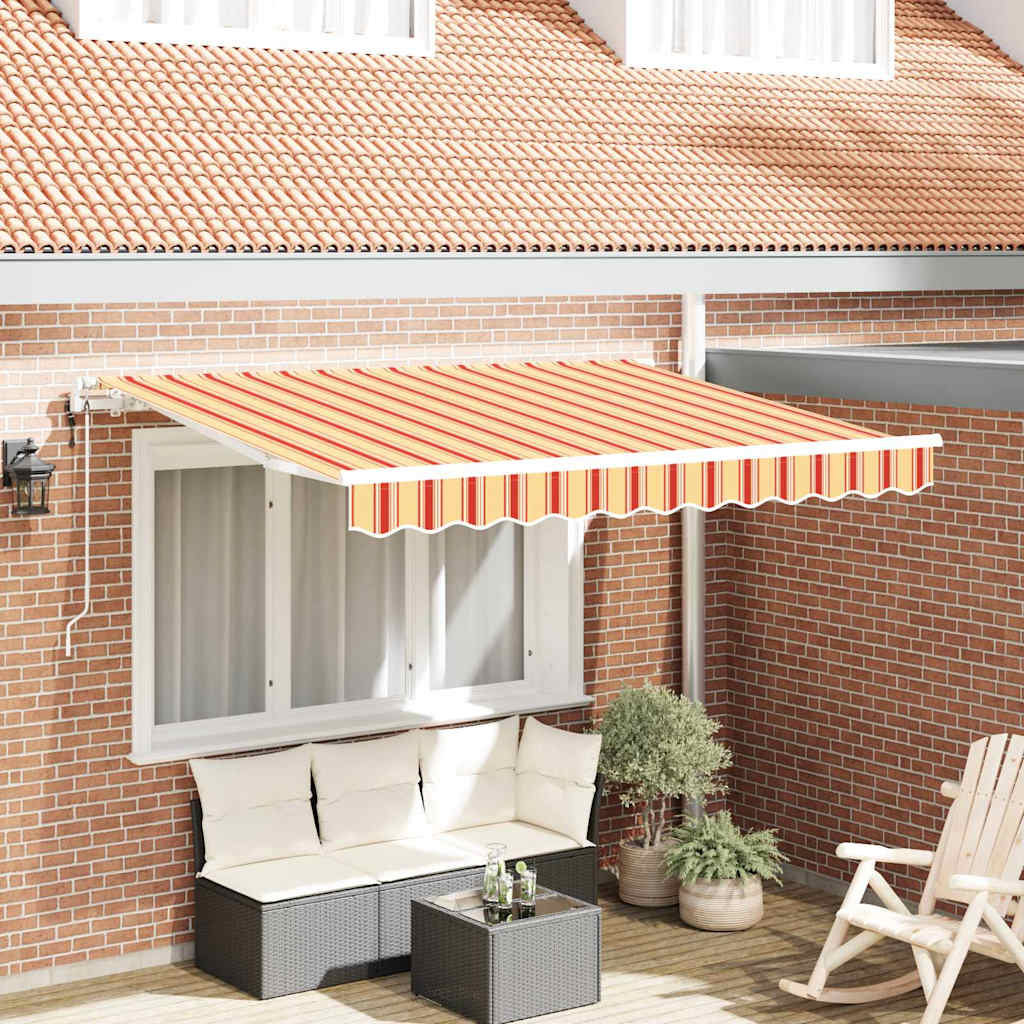 Kokkuvolditav varikatus Kollane 350 x 200 cm kangas