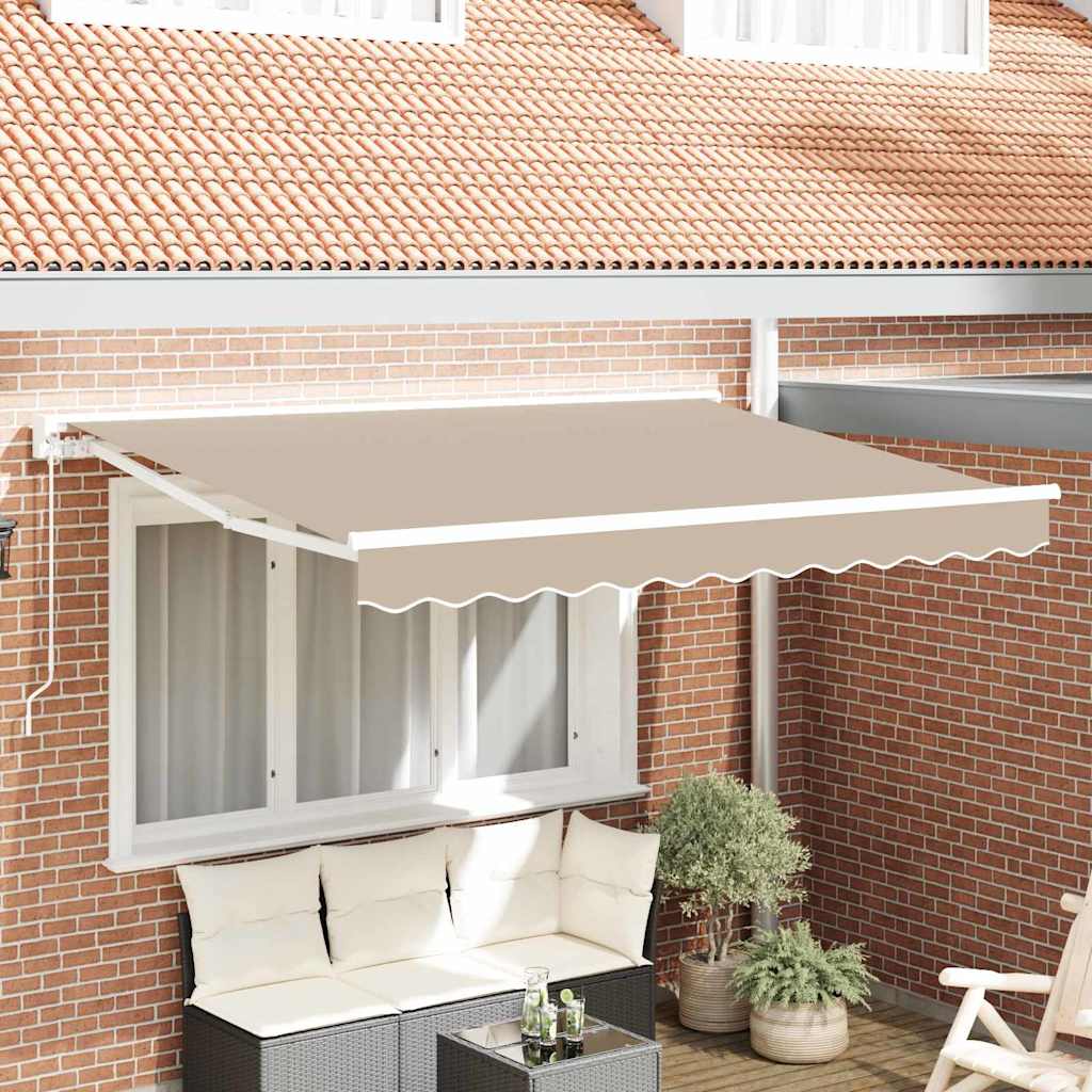 Kailastud raam Beež 350 x 200 cm Polüester PU-kattega
