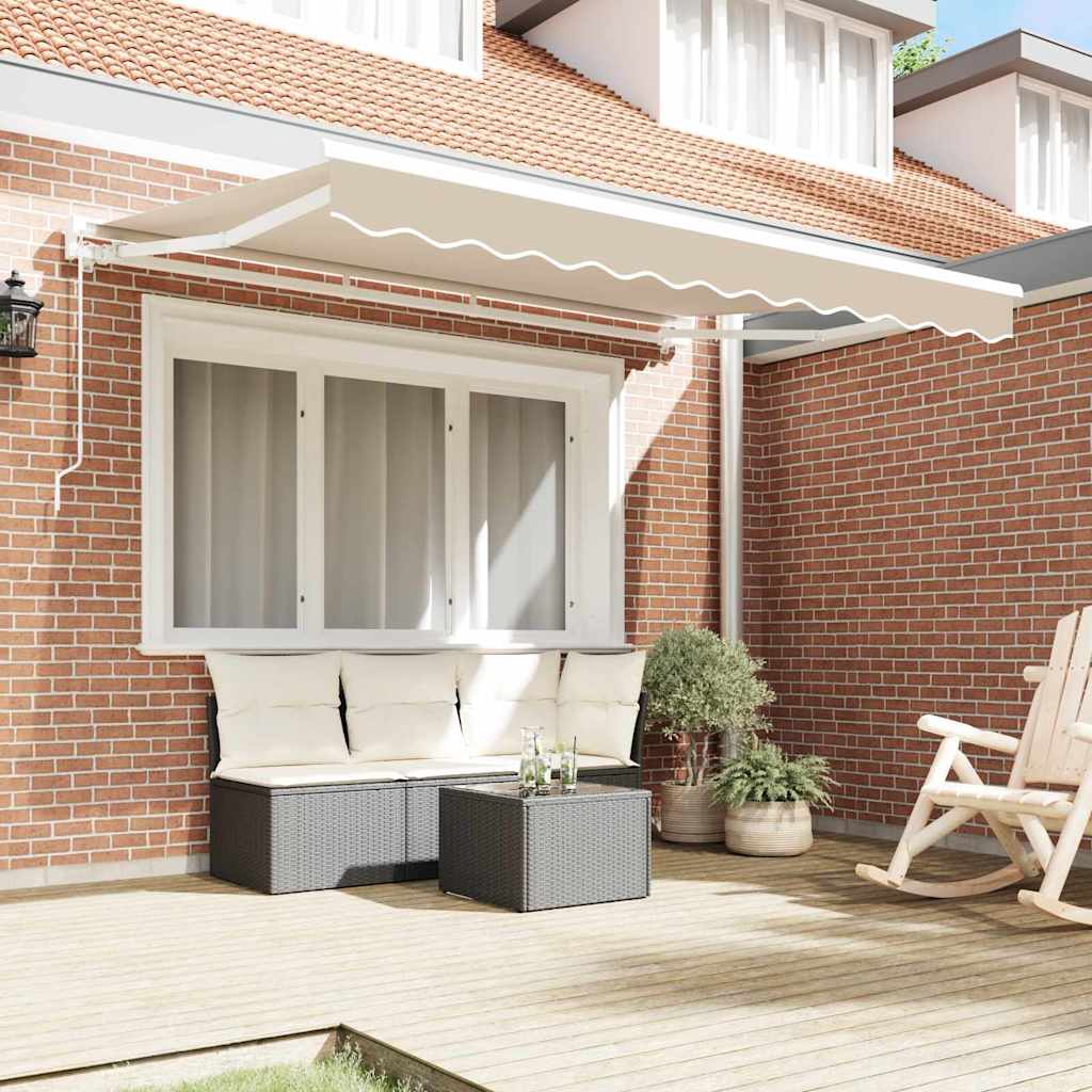 Kailastud raam Beež 350 x 200 cm Polüester PU-kattega