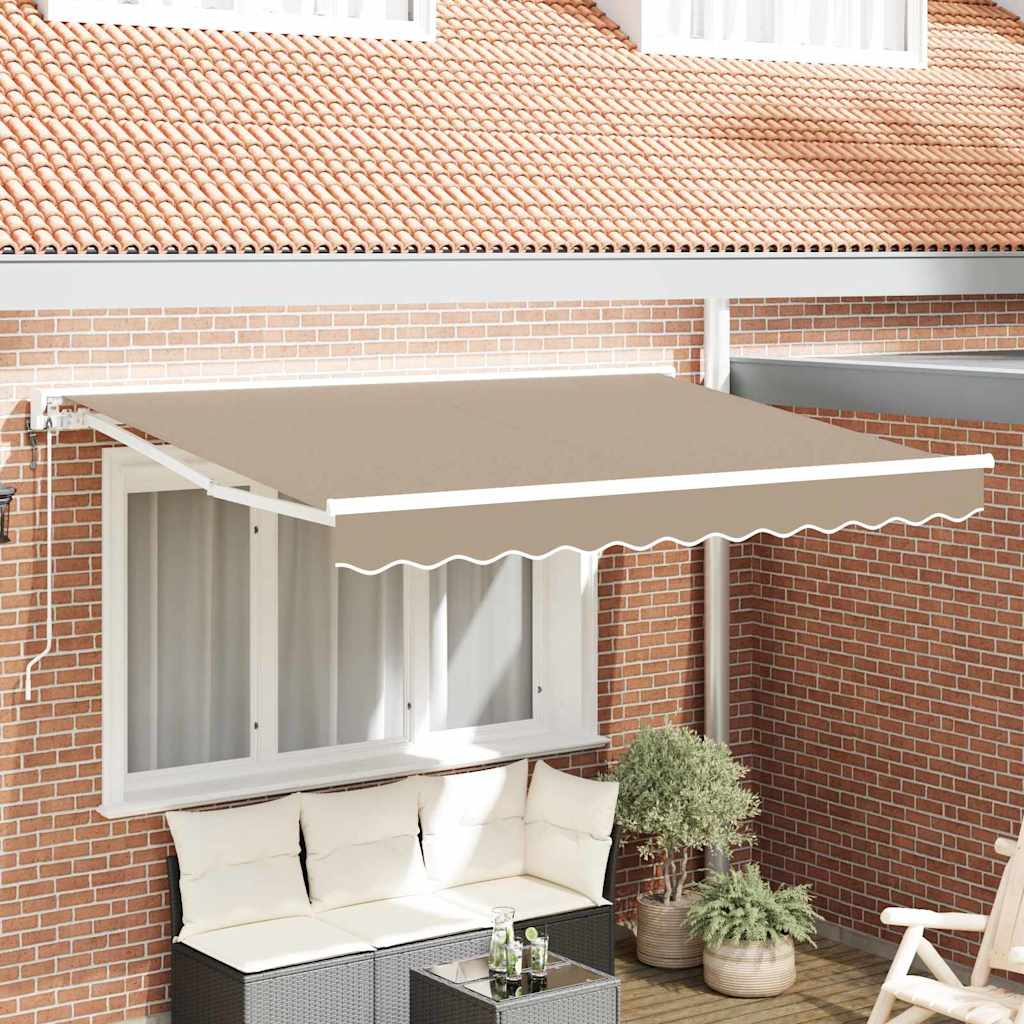 Kailastud raam Beež 350 x 200 cm Polüester PU-kattega