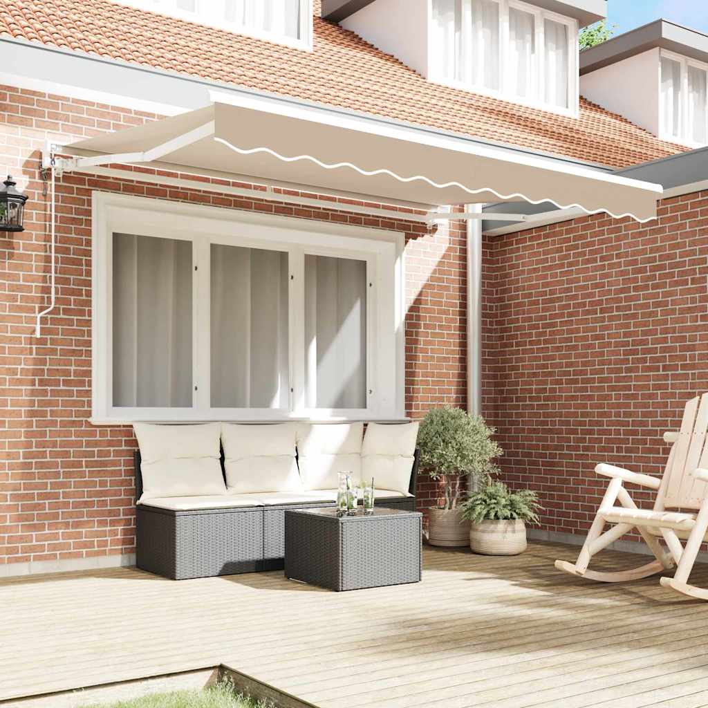 Kailastud raam Beež 350 x 200 cm Polüester PU-kattega