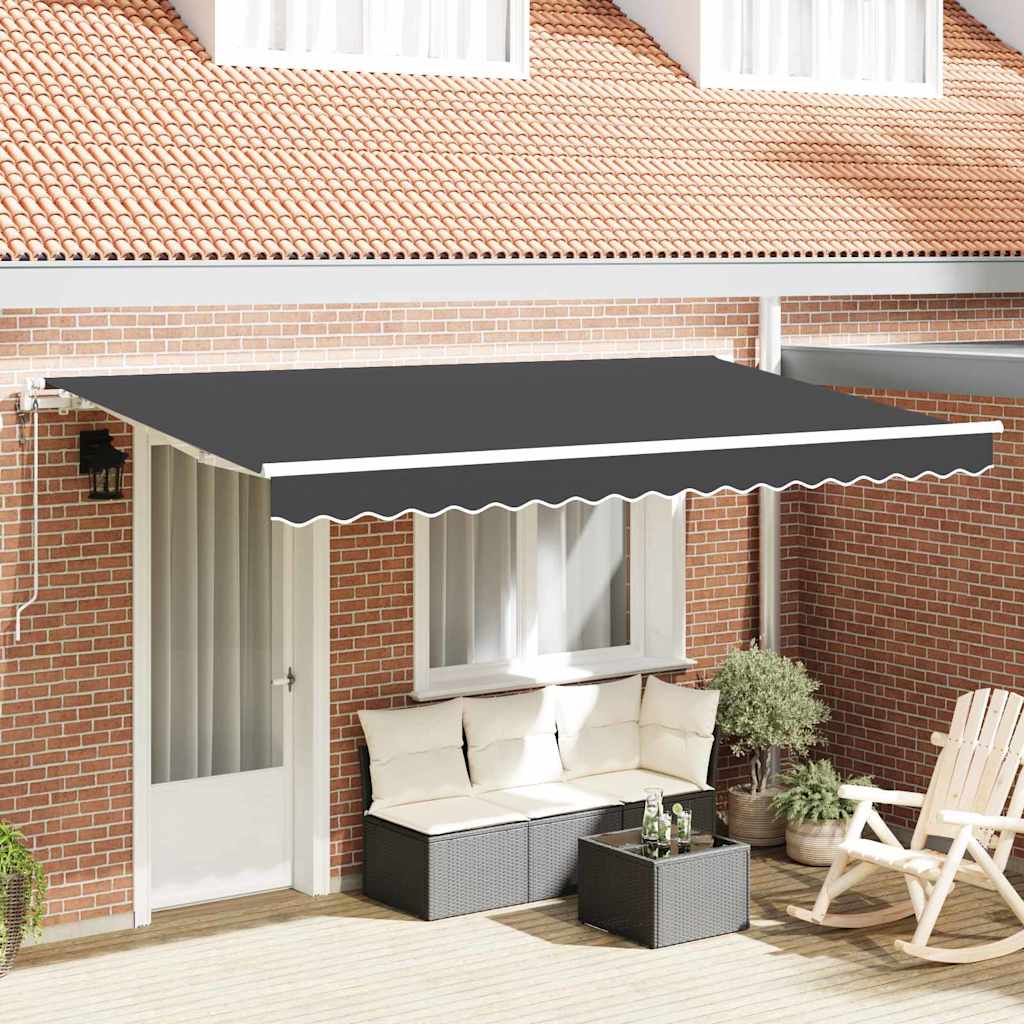 Kokkuvolditav varikatus Antratsiit 400 x 200 cm kangas