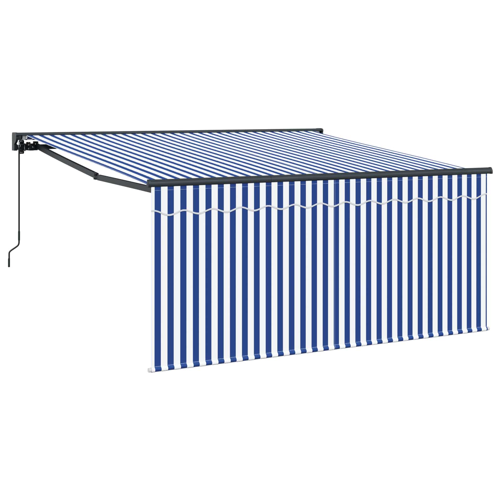 Kokkuvolditav varikatus Sinine ja Valge 300 x 250 cm
