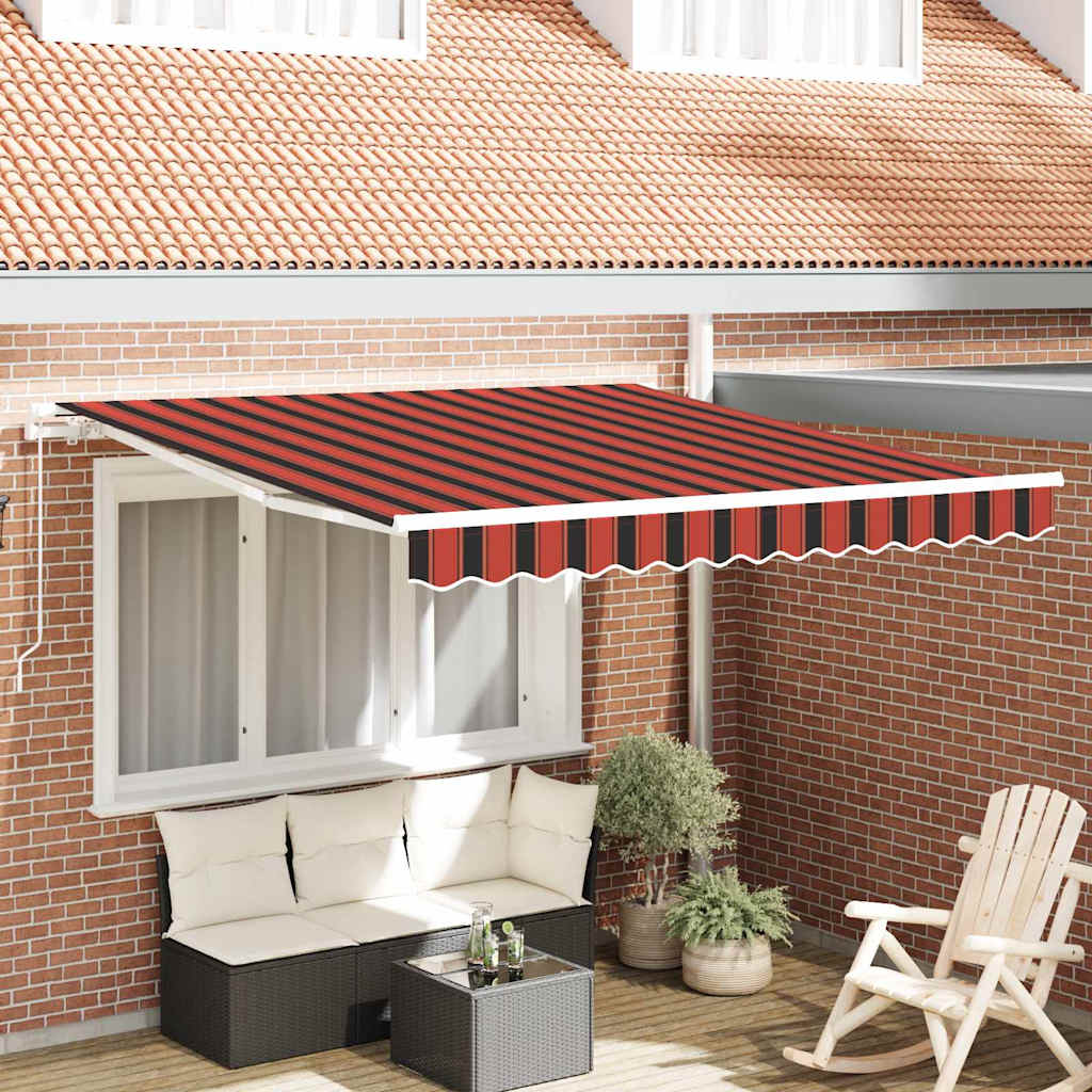 Kokkuvolditav varikatus Oranž ja pruun 300 x 250 cm