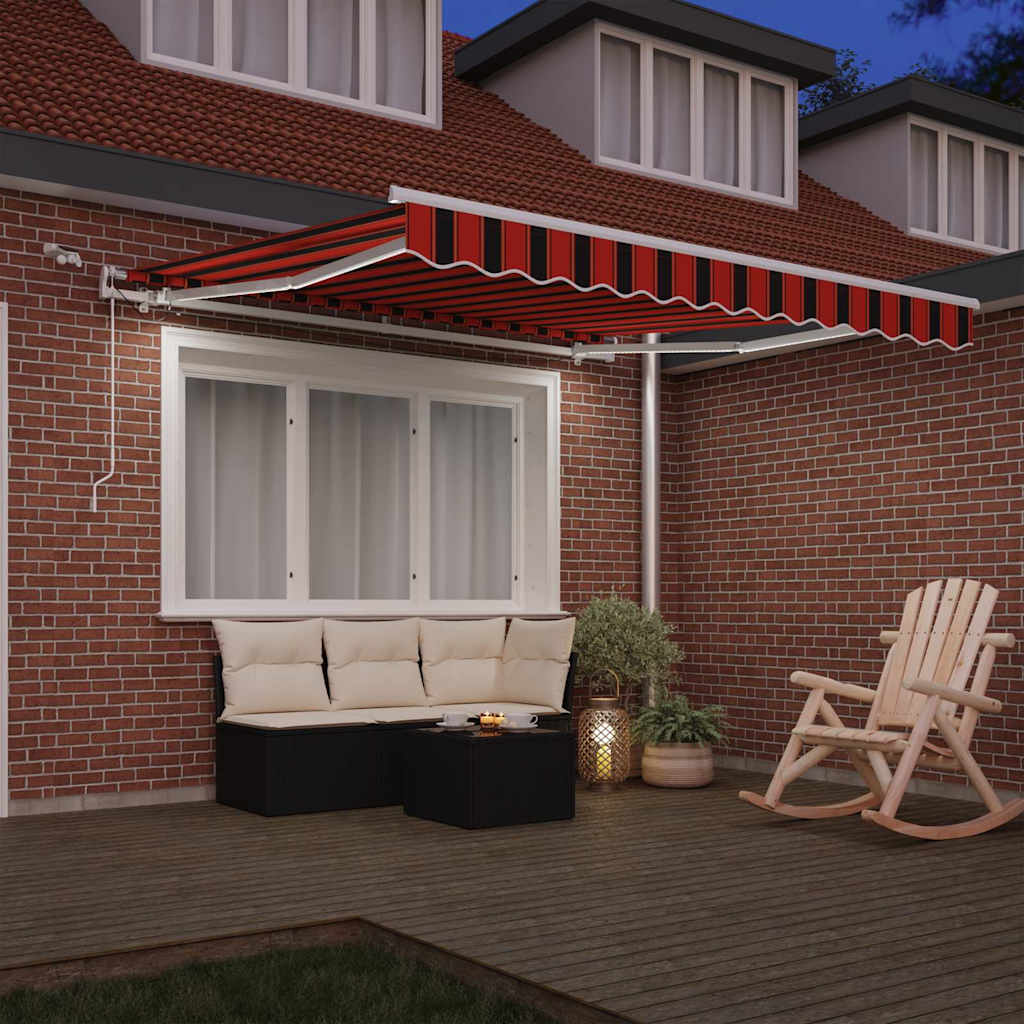 Kokkuvolditav varikatus Oranž ja pruun 300 x 250 cm Polüester