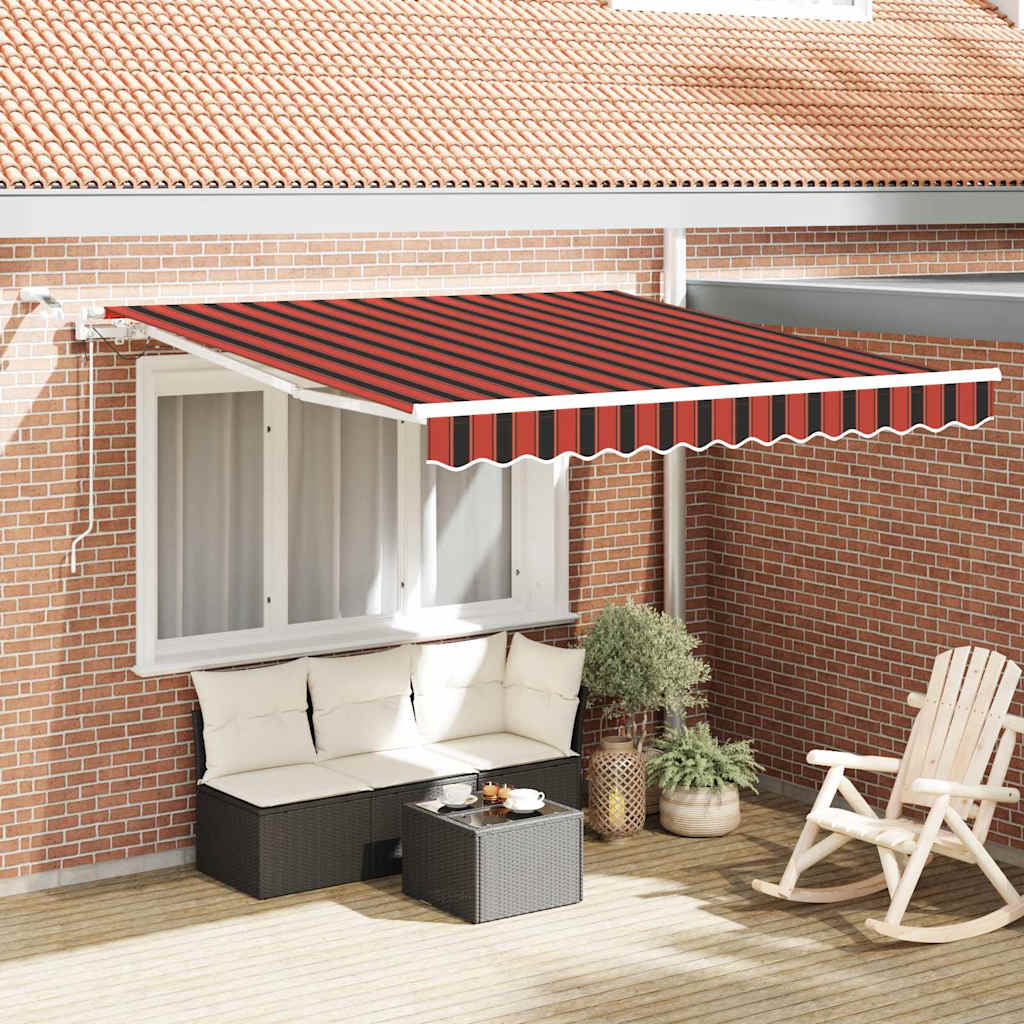 Kokkuvolditav varikatus Oranž ja pruun 300 x 250 cm Polüester