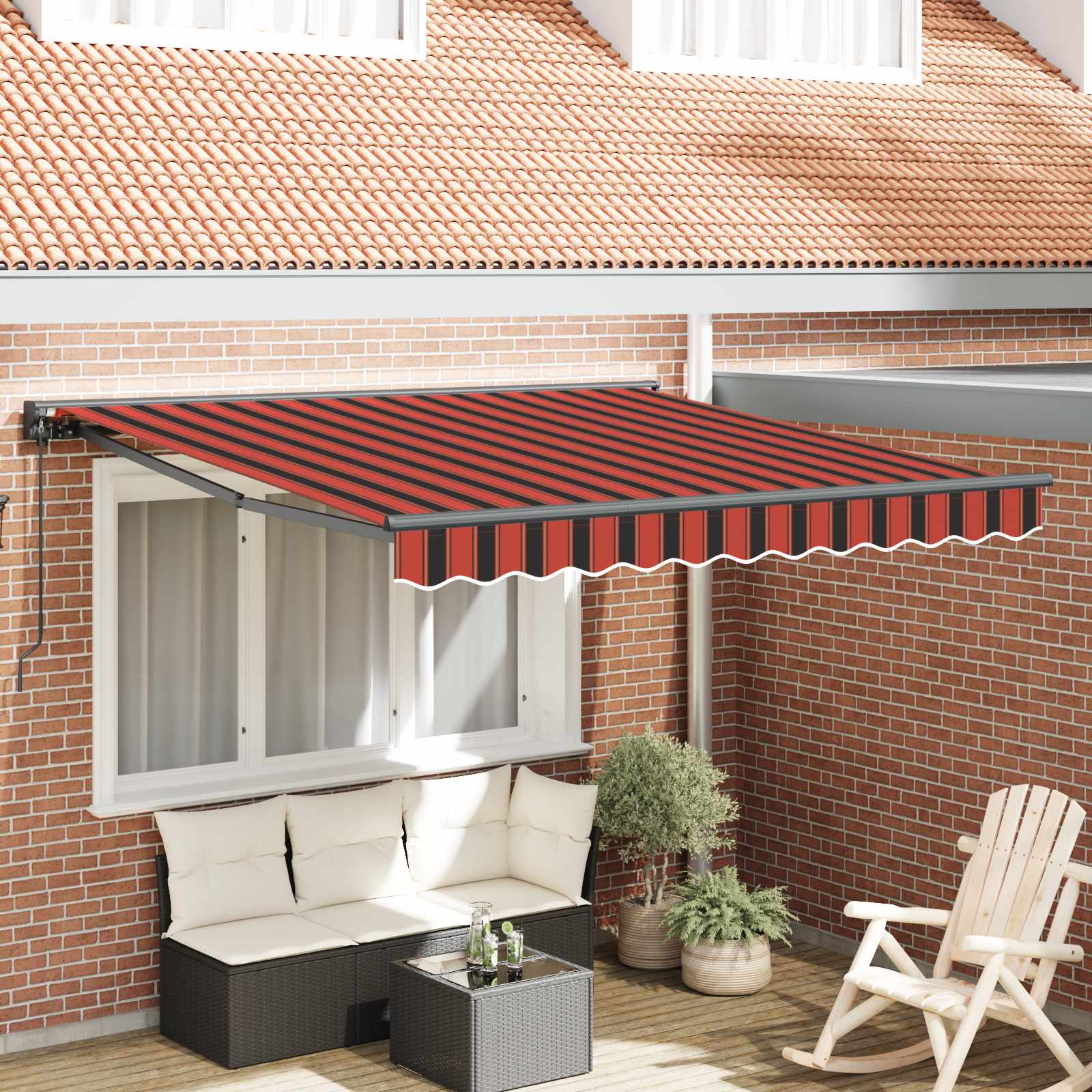 Kailastud raam Oranž ja Must 300 x 250 cm Polüester PU-kattega