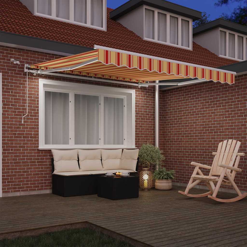 Kokkuvolditav varikatus Kollane ja oranž 300 x 250 cm Polüester