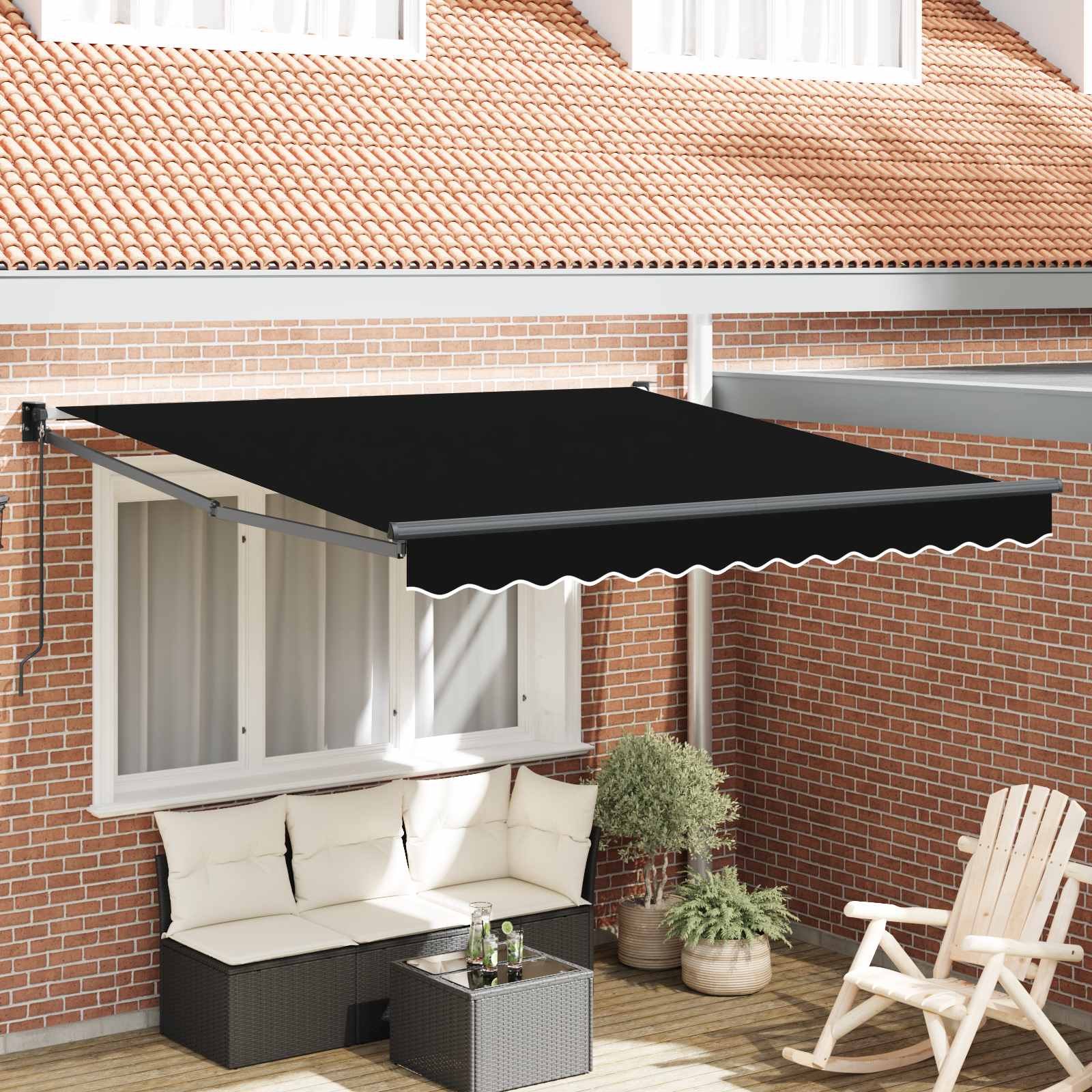 Kokkuvolditav varikatus Must 300 x 250 x 165 cm