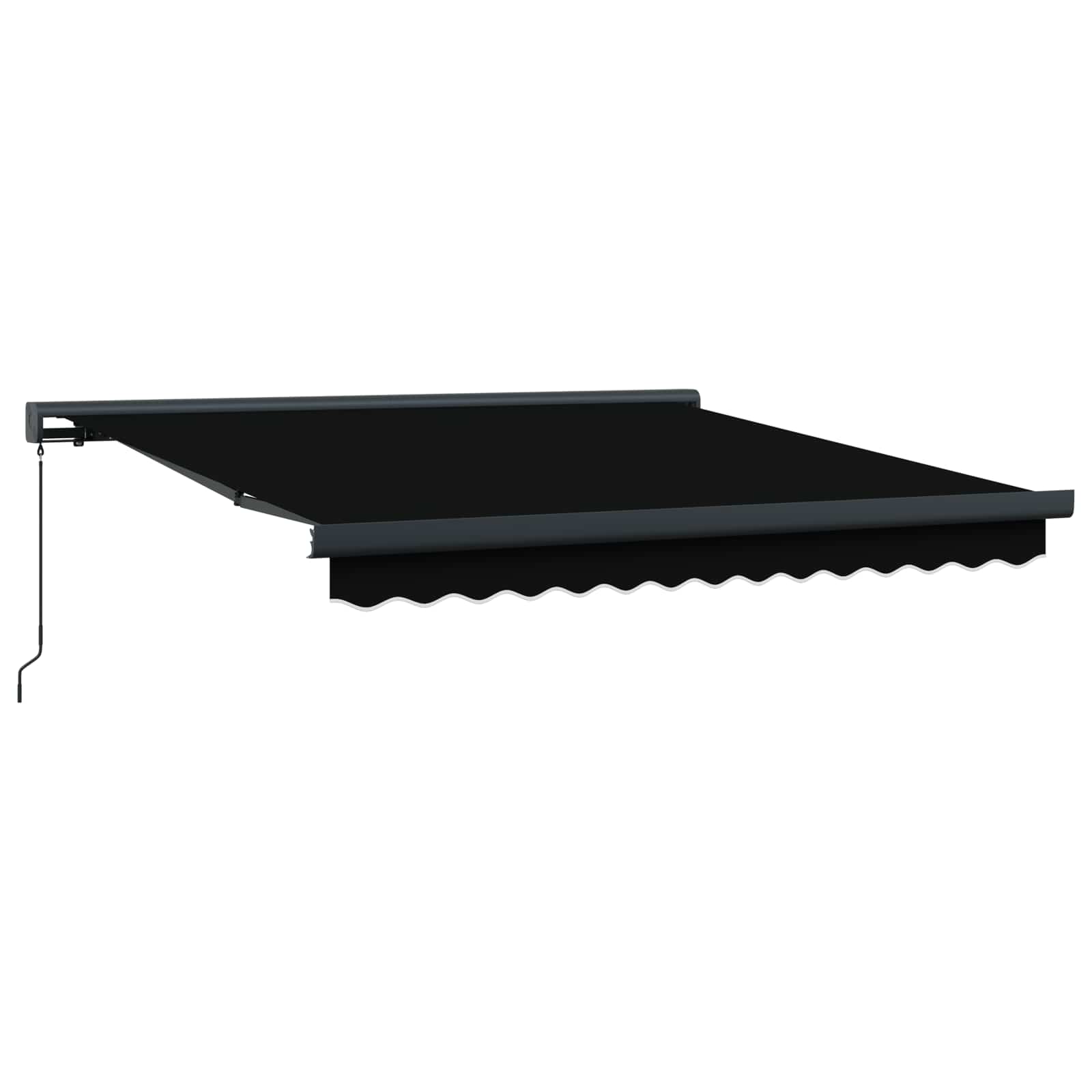 Kokkuvolditav varikatus Must 300 x 250 cm Kangas ja alumiinium