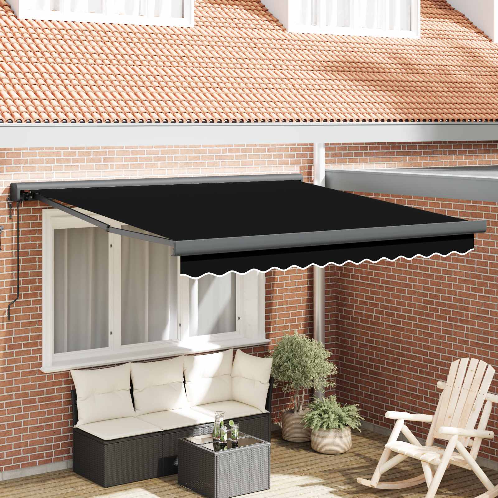 Kokkuvolditav varikatus Must 300 x 250 x 165 cm