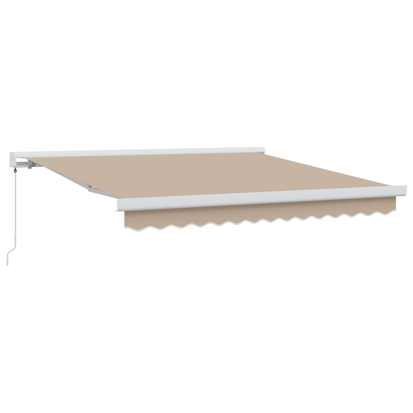 Kokkuvolditav varikatus Beež 300 x 250 cm Kangas ja alumiinium