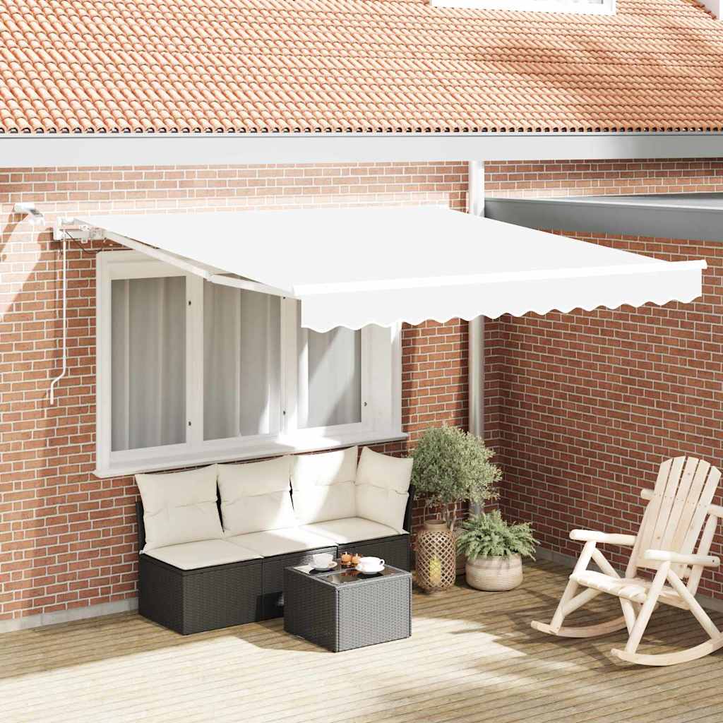 Kokkuvolditav varikatus Valge 300 x 250 cm Polüester