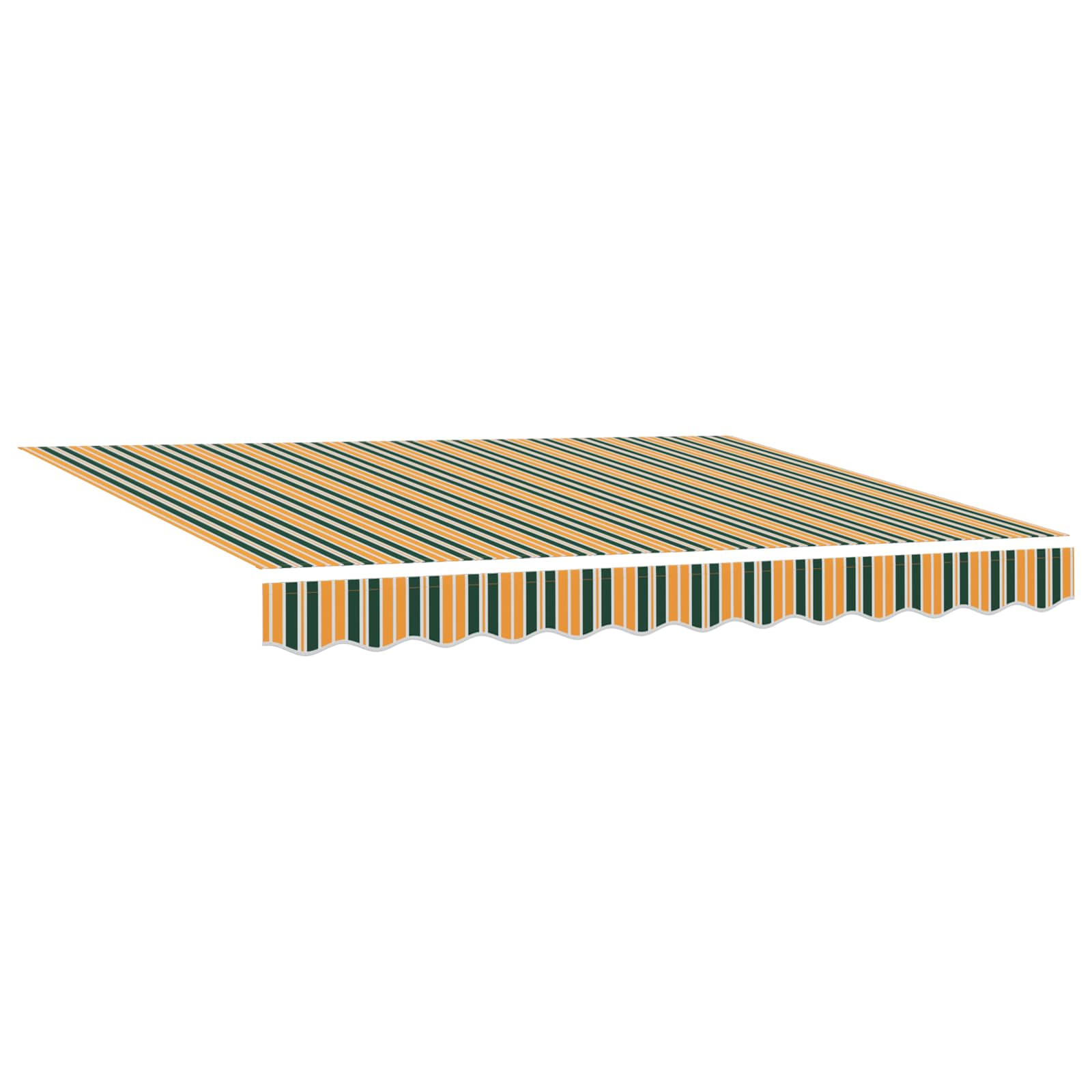 Kokkuvolditav varikatus Roheline ja kollane 300 x 250 cm