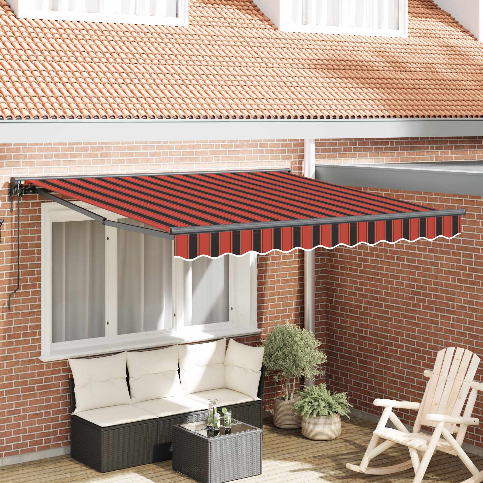 Kailastud raam Oranž ja Must 350 x 250 cm Polüester PU-kattega