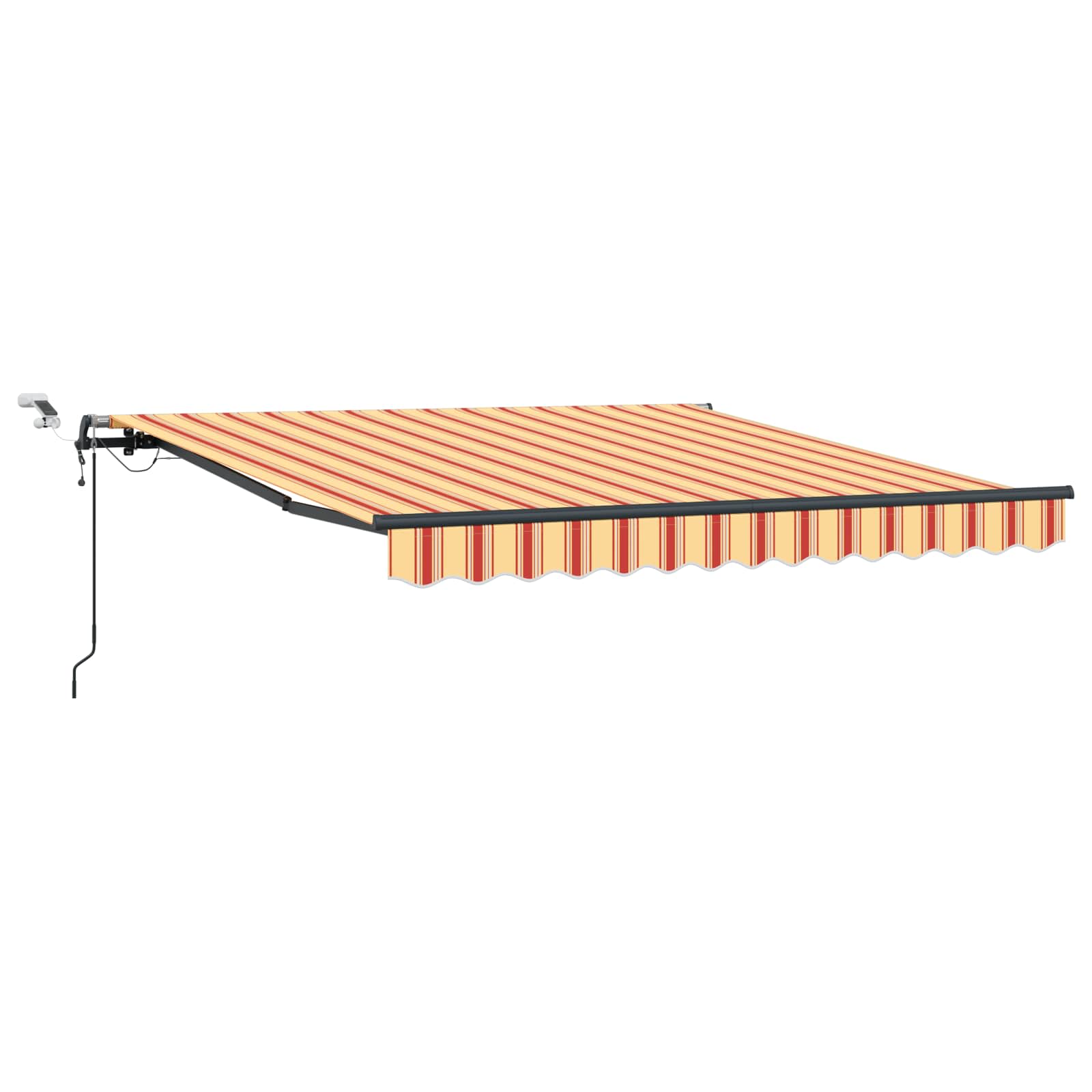 Kokkuvolditav varikatus Kollane ja oranž 350 x 250 cm Polüester