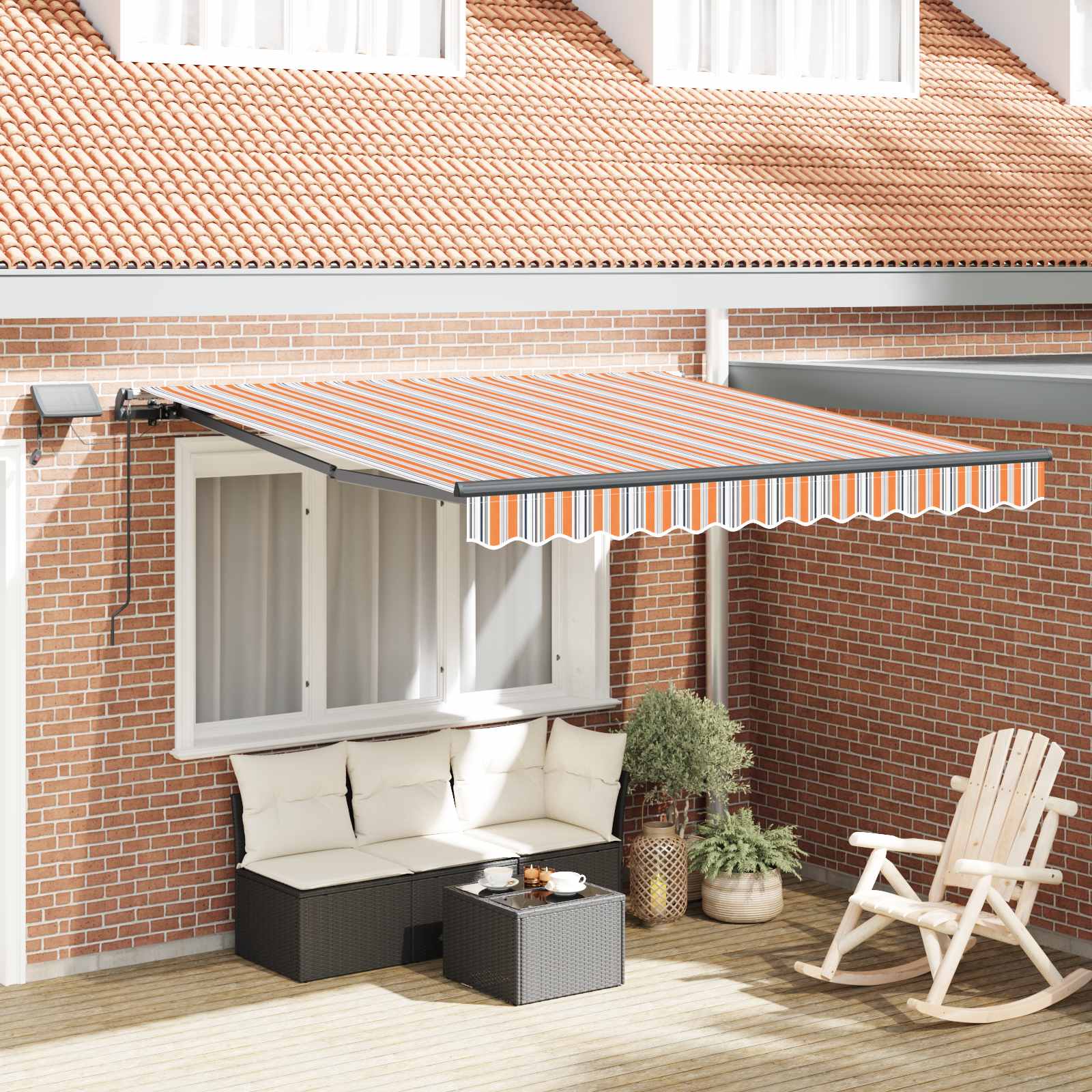 Kokkuvolditav varikatus Mitmevärviline 350 x 250 cm