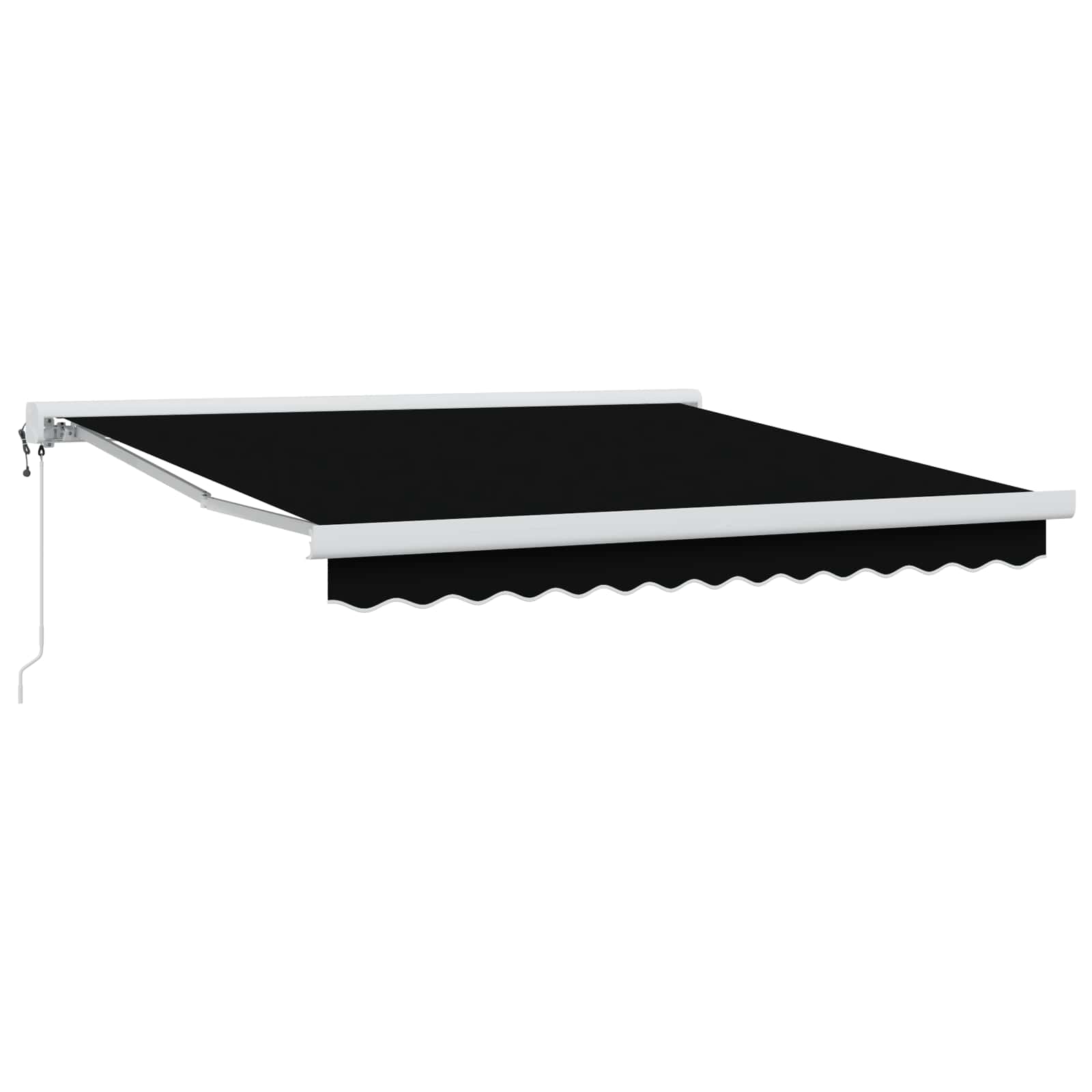 Kokkuvolditav varikatus Must 350 x 250 cm Kangas ja metall