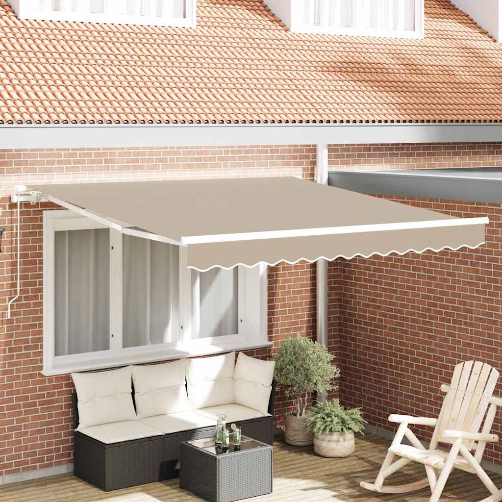 Kokkuvolditav varikatus Beež 350 x 250 cm