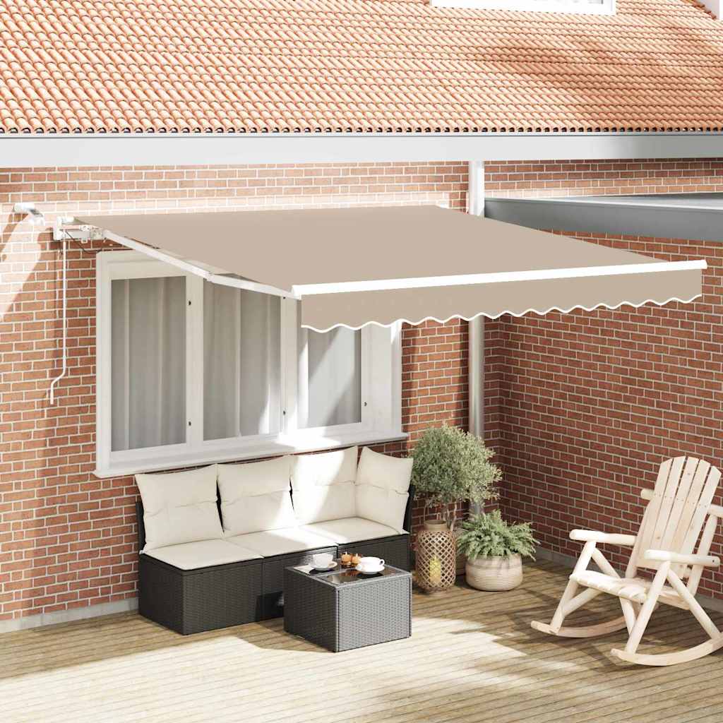 Kokkuvolditav varikatus Beež 350 x 250 cm Polüester