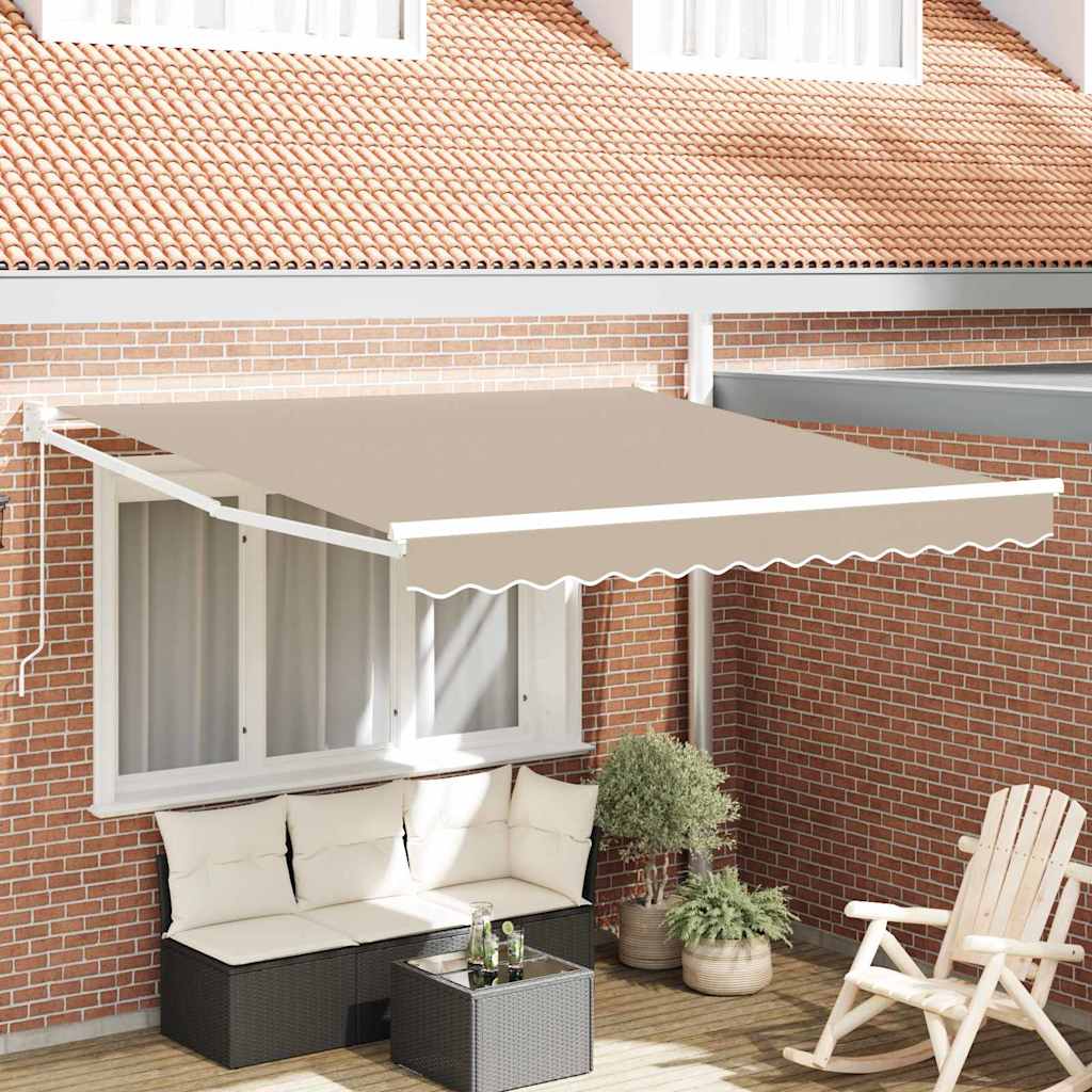 Kokkuvolditav varikatus Beež 350 x 250 cm