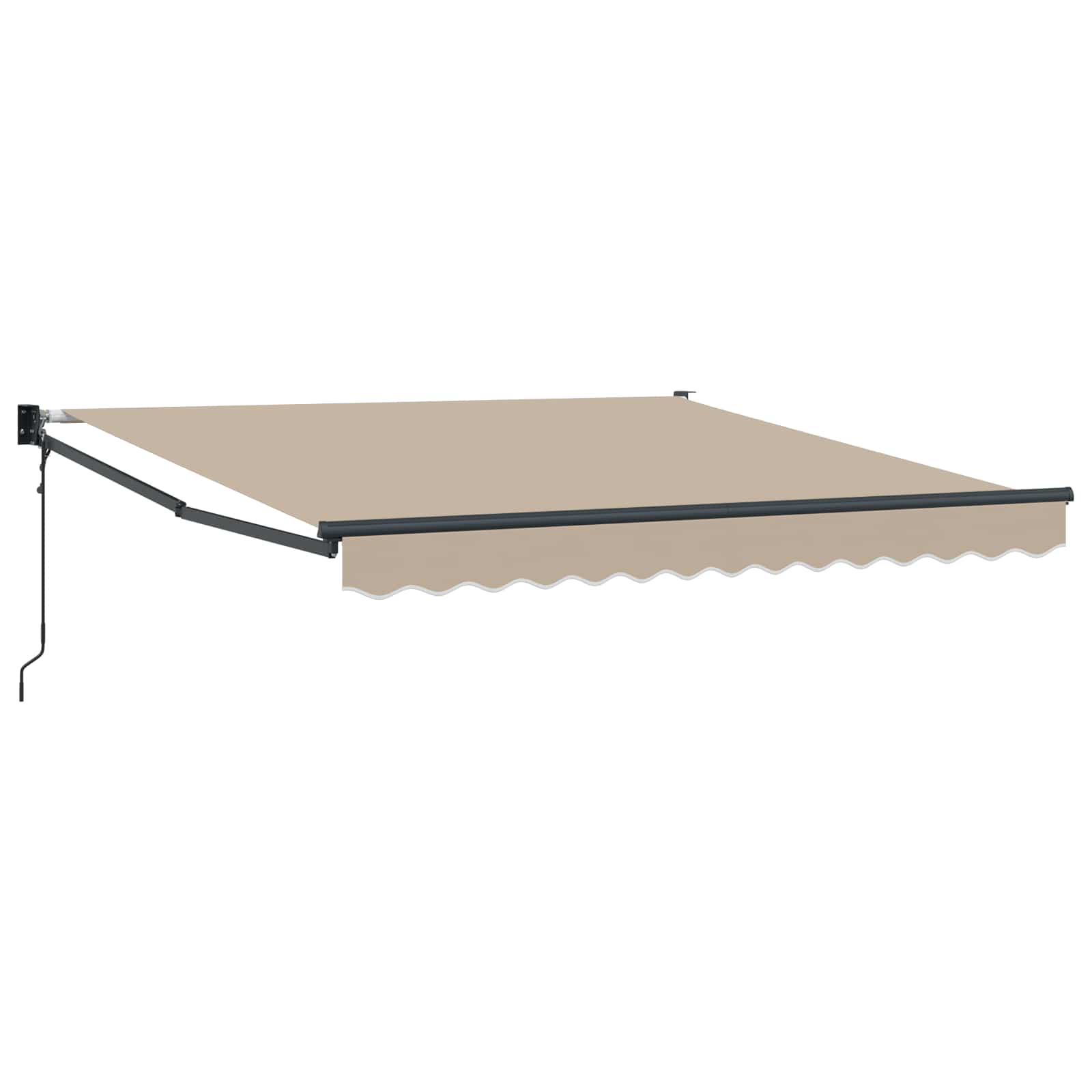 Kokkuvolditav varikatus Beež 350 x 250 cm Polüester ja metall