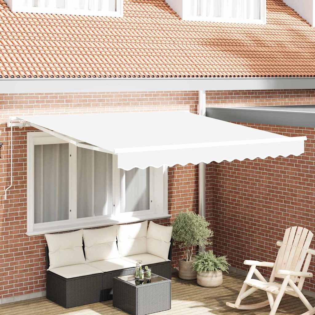 Kokkuvolditav varikatus Valge 350 x 250 cm