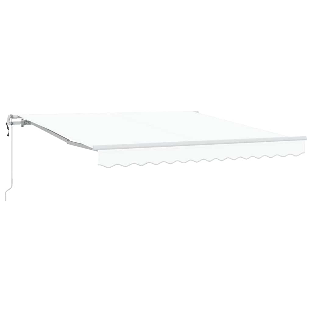 Kokkuvolditav varikatus Valge 350 x 250 cm Kangas ja alumiinium