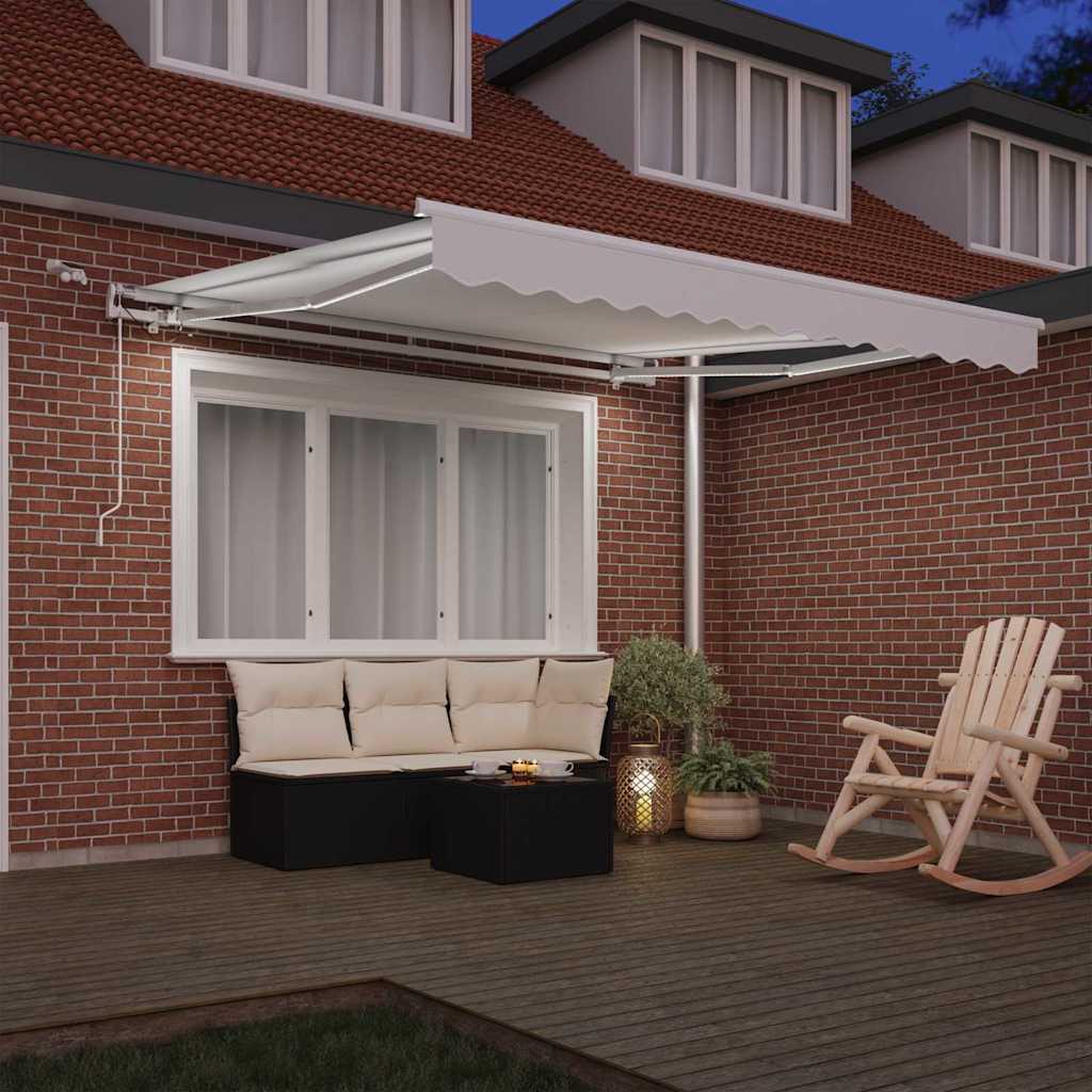 Kokkuvolditav varikatus Valge 350 x 250 cm Polüester
