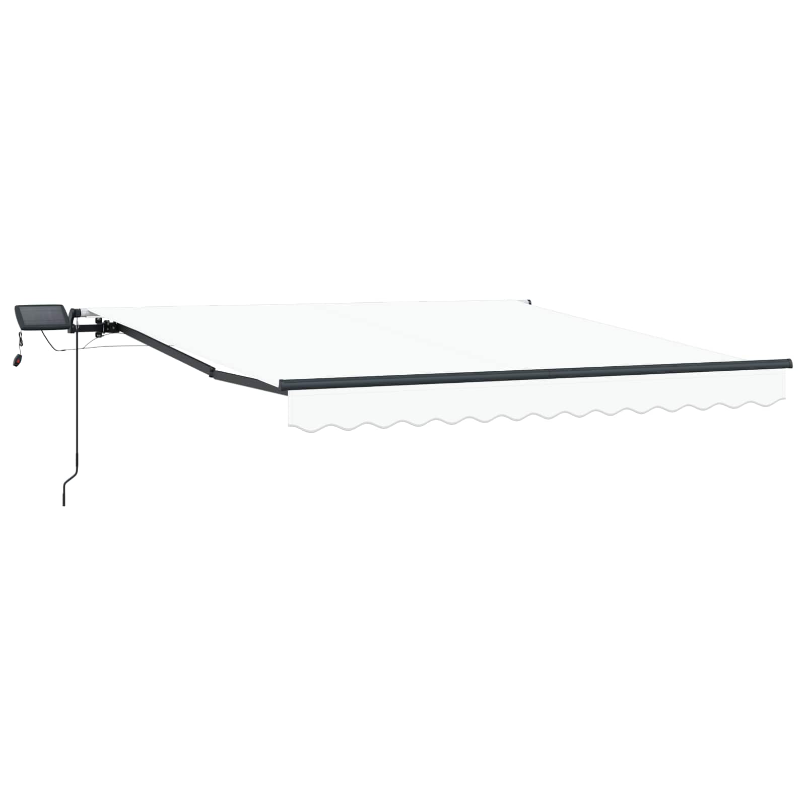 Kokkuvolditav varikatus Valge 350 x 250 cm Kangas ja alumiinium