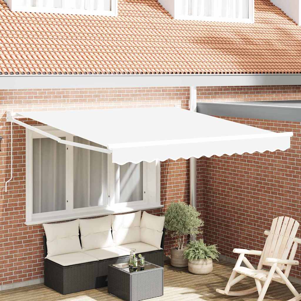 Kokkuvolditav varikatus Valge 350 x 250 cm