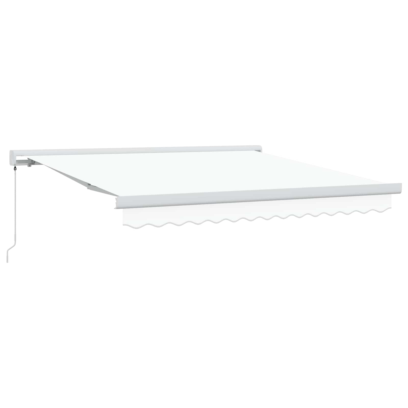 Kokkuvolditav varikatus Valge 350 x 250 cm Kangas ja alumiinium