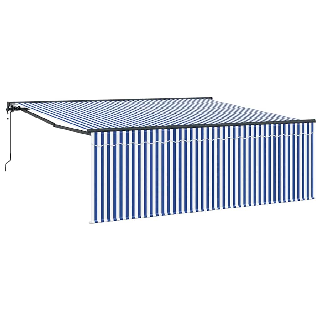 Kokkuvolditav varikatus Sinine ja Valge 400 × 300 cm