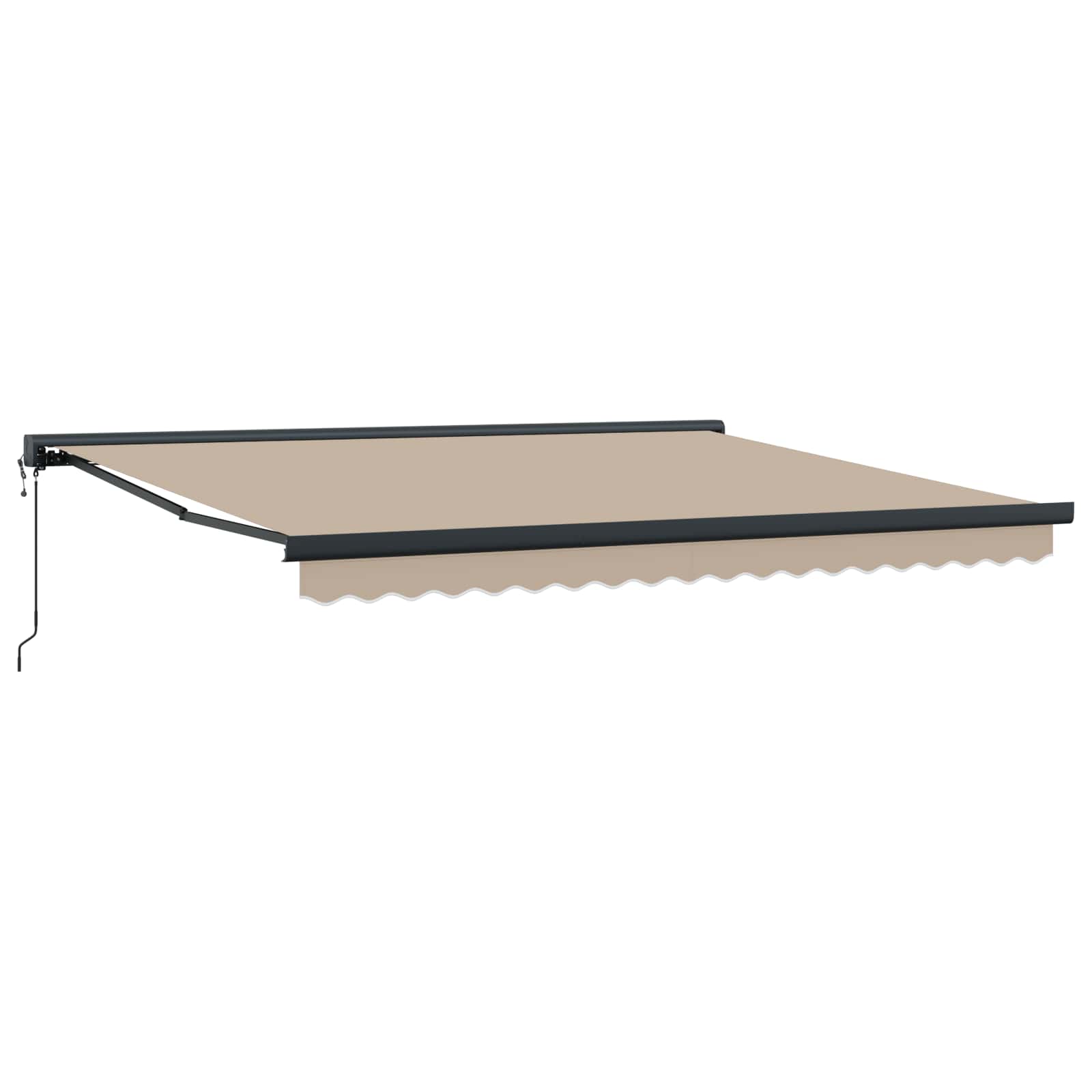 Kokkuvolditav varikatus Beež 400 × 300 cm Kangas ja metall